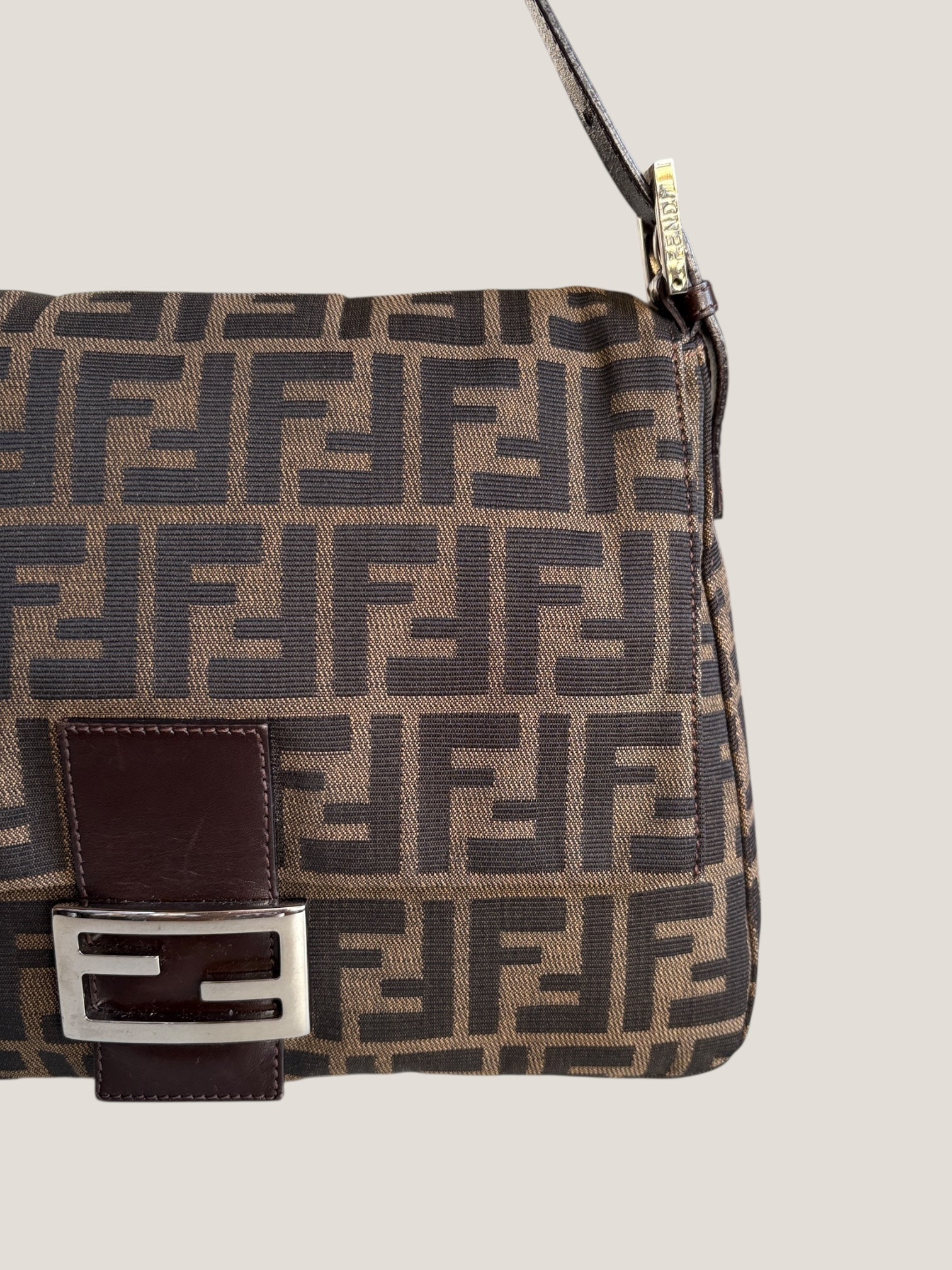 Fendi Mamma Baguette Zucca marrone
