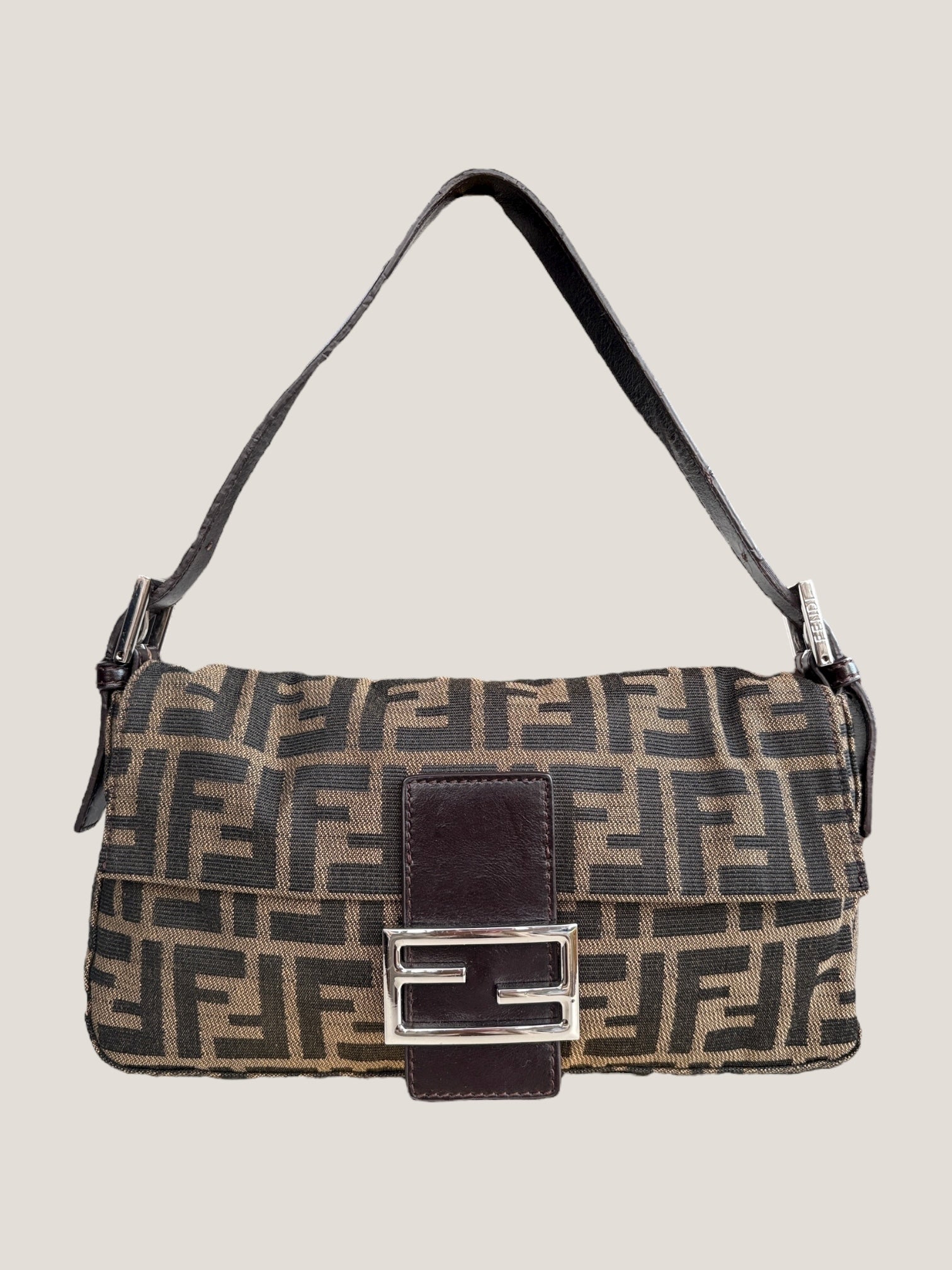 Fendi Baguette Monogram Zucca Marrone