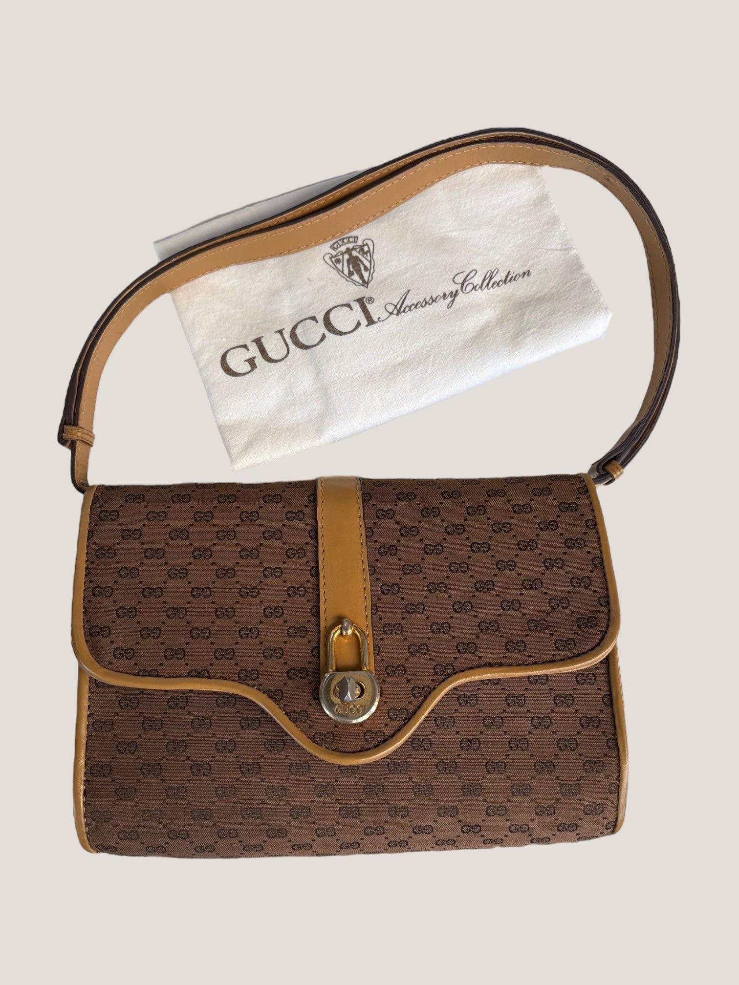 Gucci GG Canvas Miele Shoulder Bag