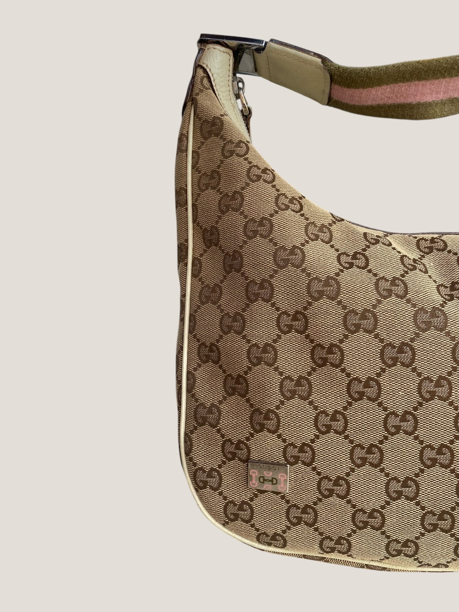 Gucci hobo web rosa e verde