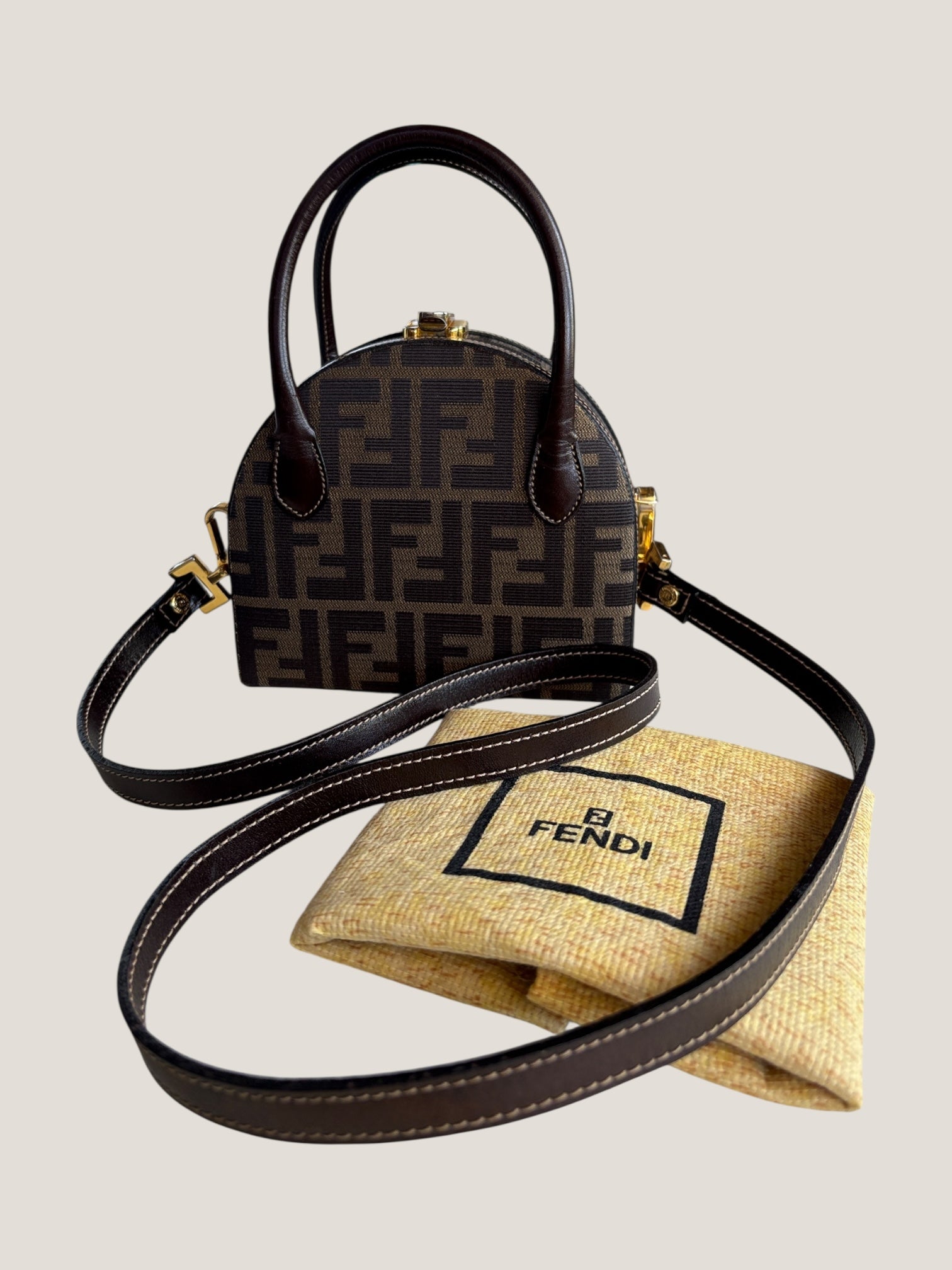Fendi Mini Cupola Monogram Zucca