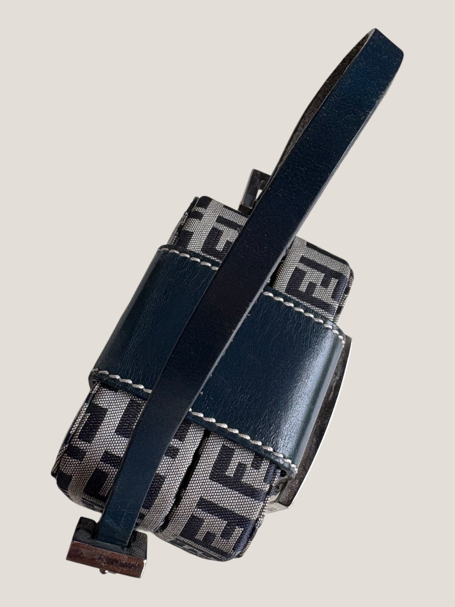 Fendi Mini Baguette Zucchino Blu/Grigio
