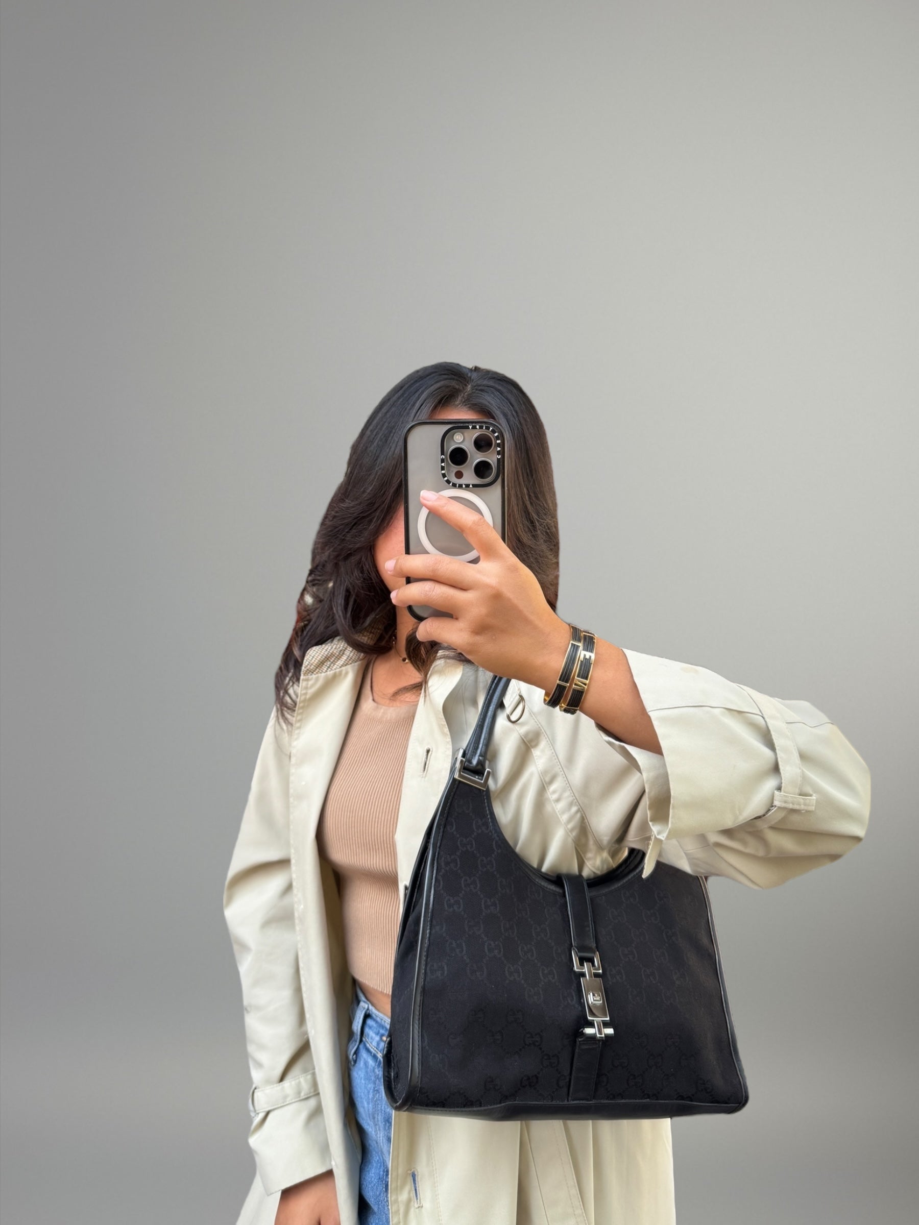 GUCCI Jackie GG Canvas Nero