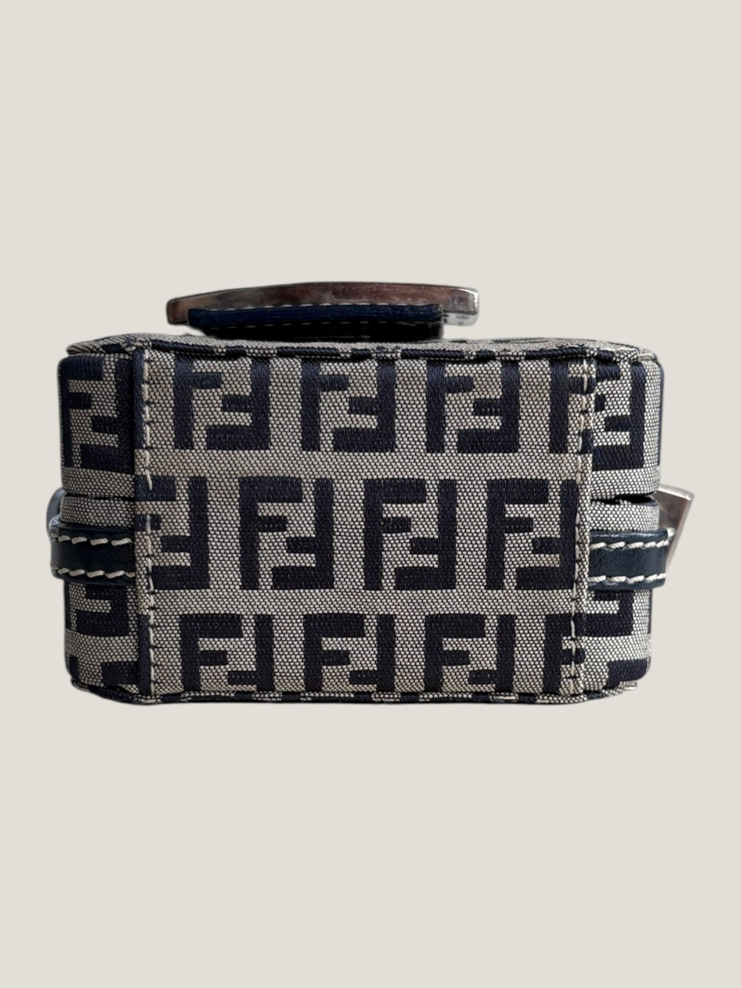 Fendi Mini Baguette Zucchino Blu/Grigio