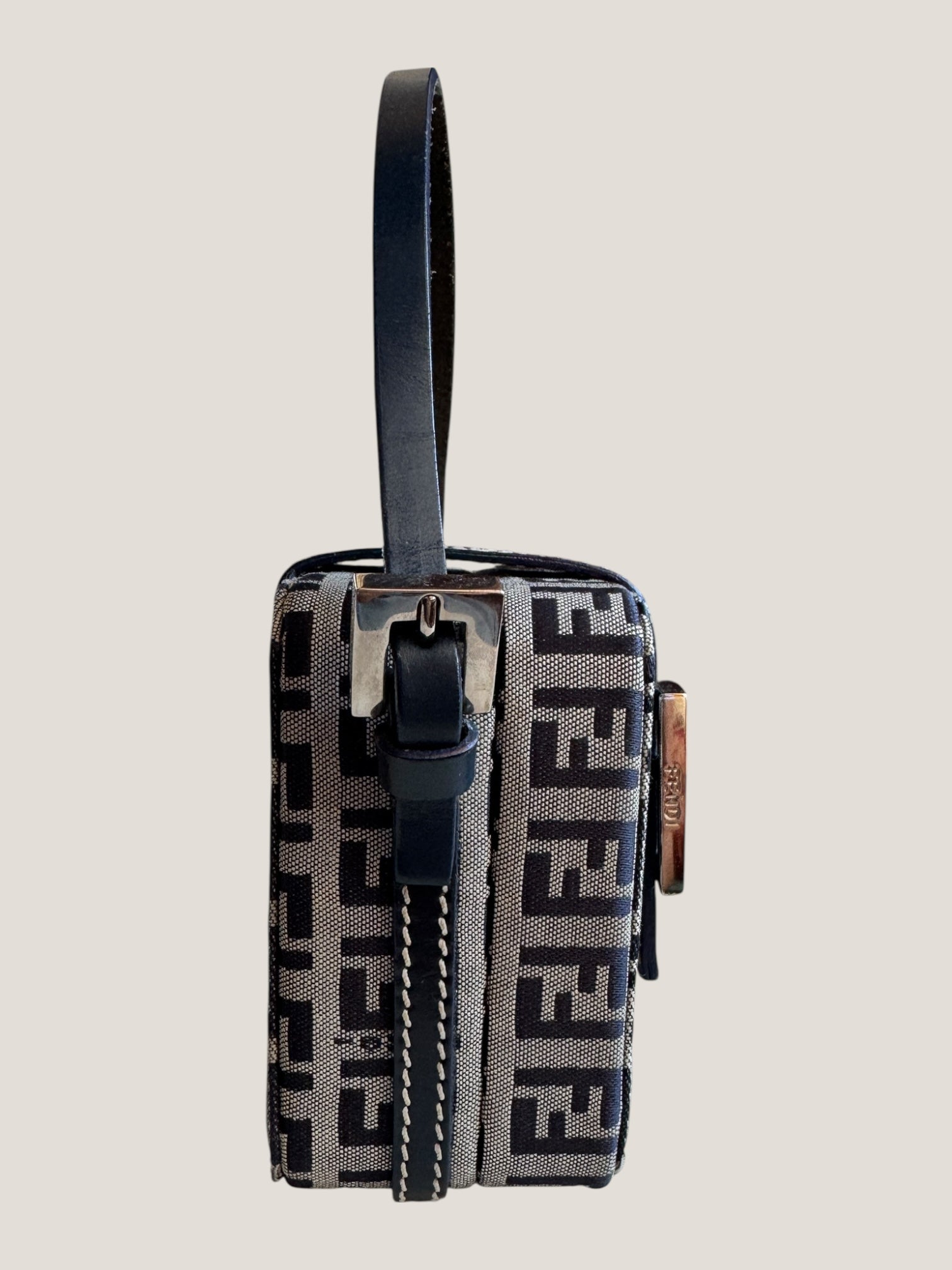 Fendi Mini Baguette Zucchino Blu/Grigio