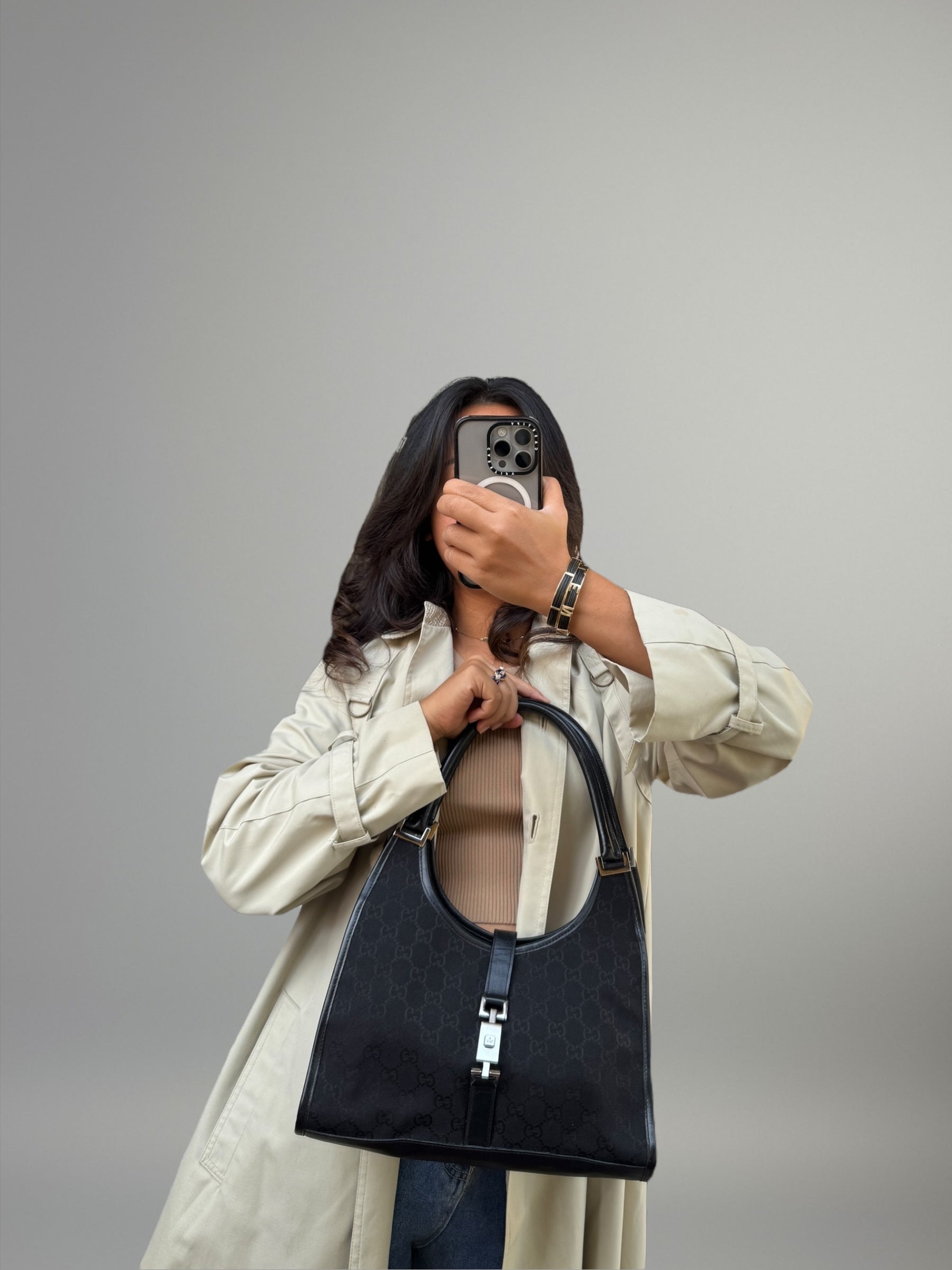 GUCCI Jackie GG Canvas Nero