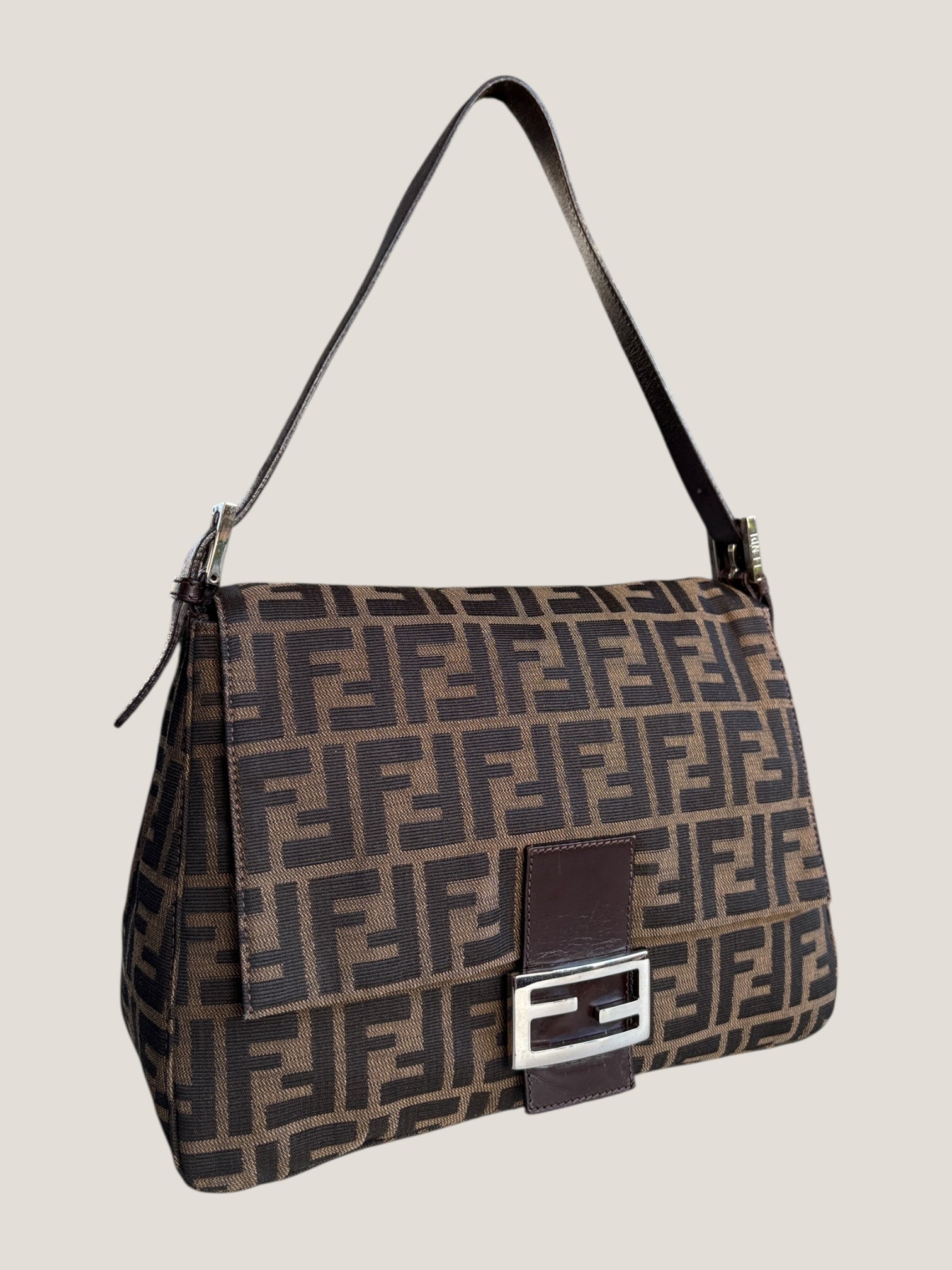 Fendi Mamma Baguette Zucca marrone