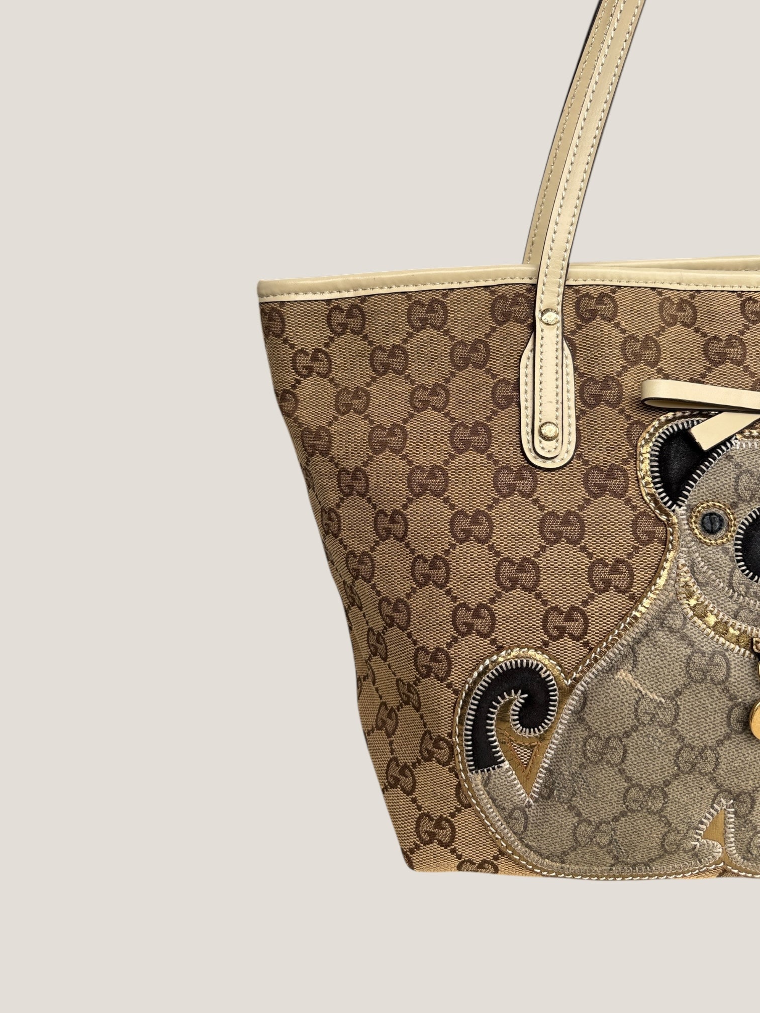 GUCCI GG CANVAS TOTE “DOG PATCH”