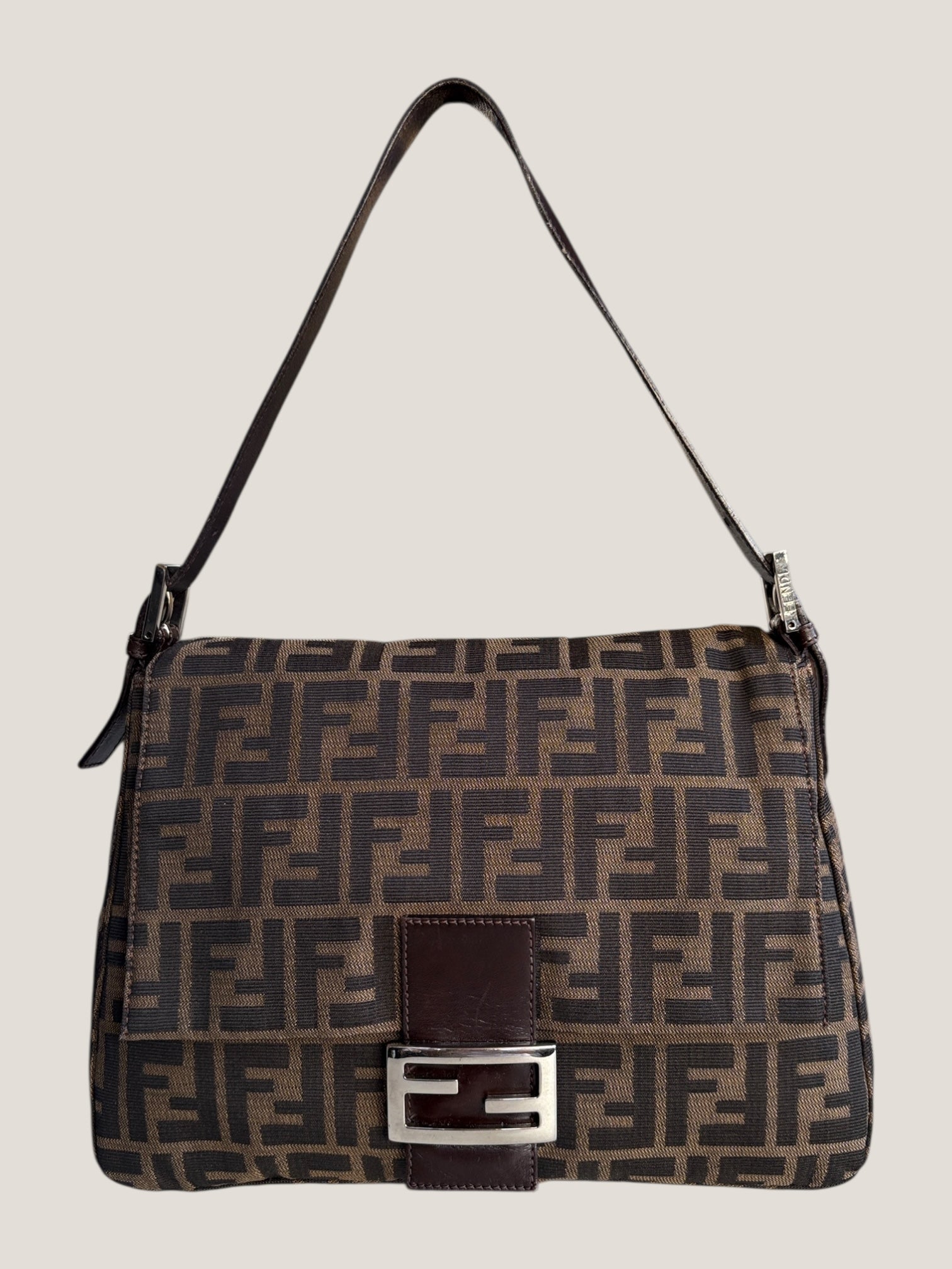 Fendi Mamma Baguette Zucca marrone