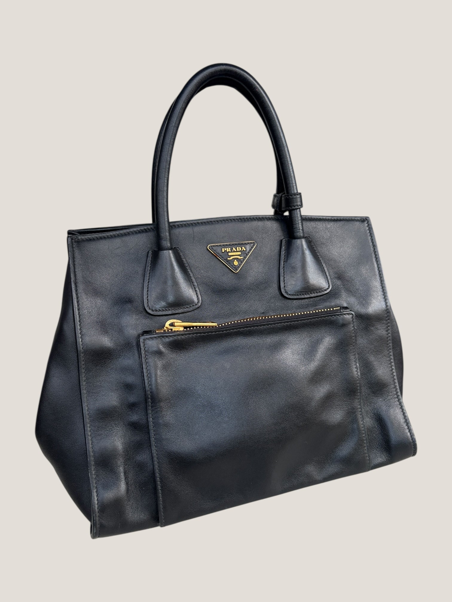 PRADA Tote Bag in Pelle Nera