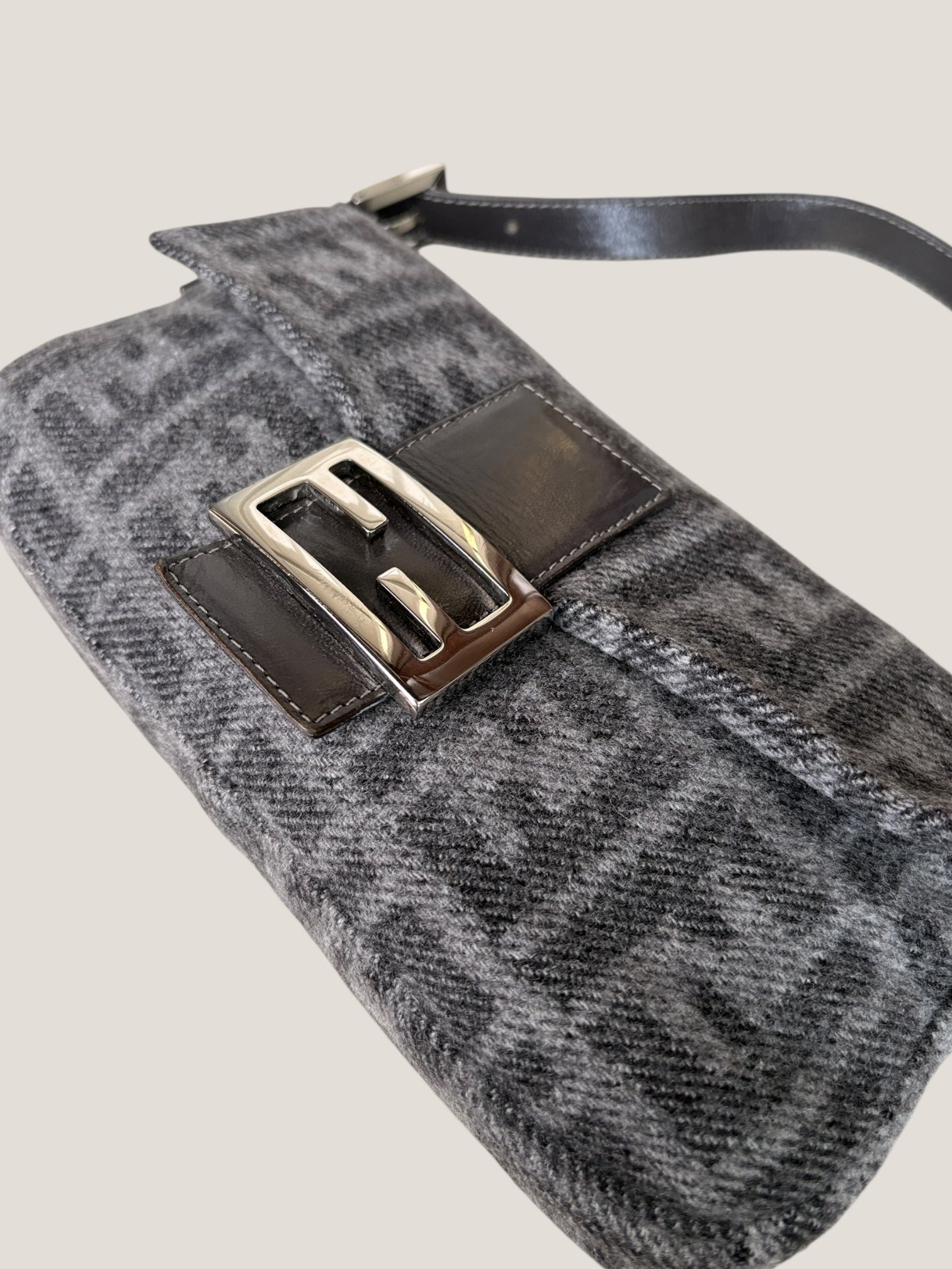Fendi Baguette Wool Monogram