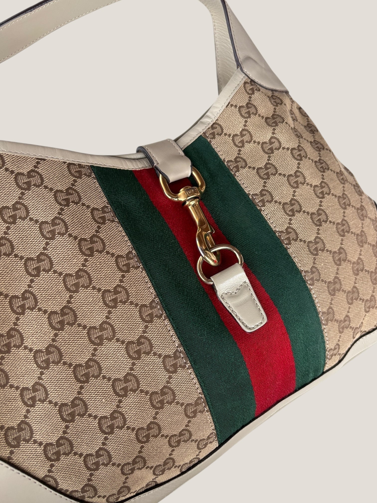 Gucci Jackie GG canvas con banda web