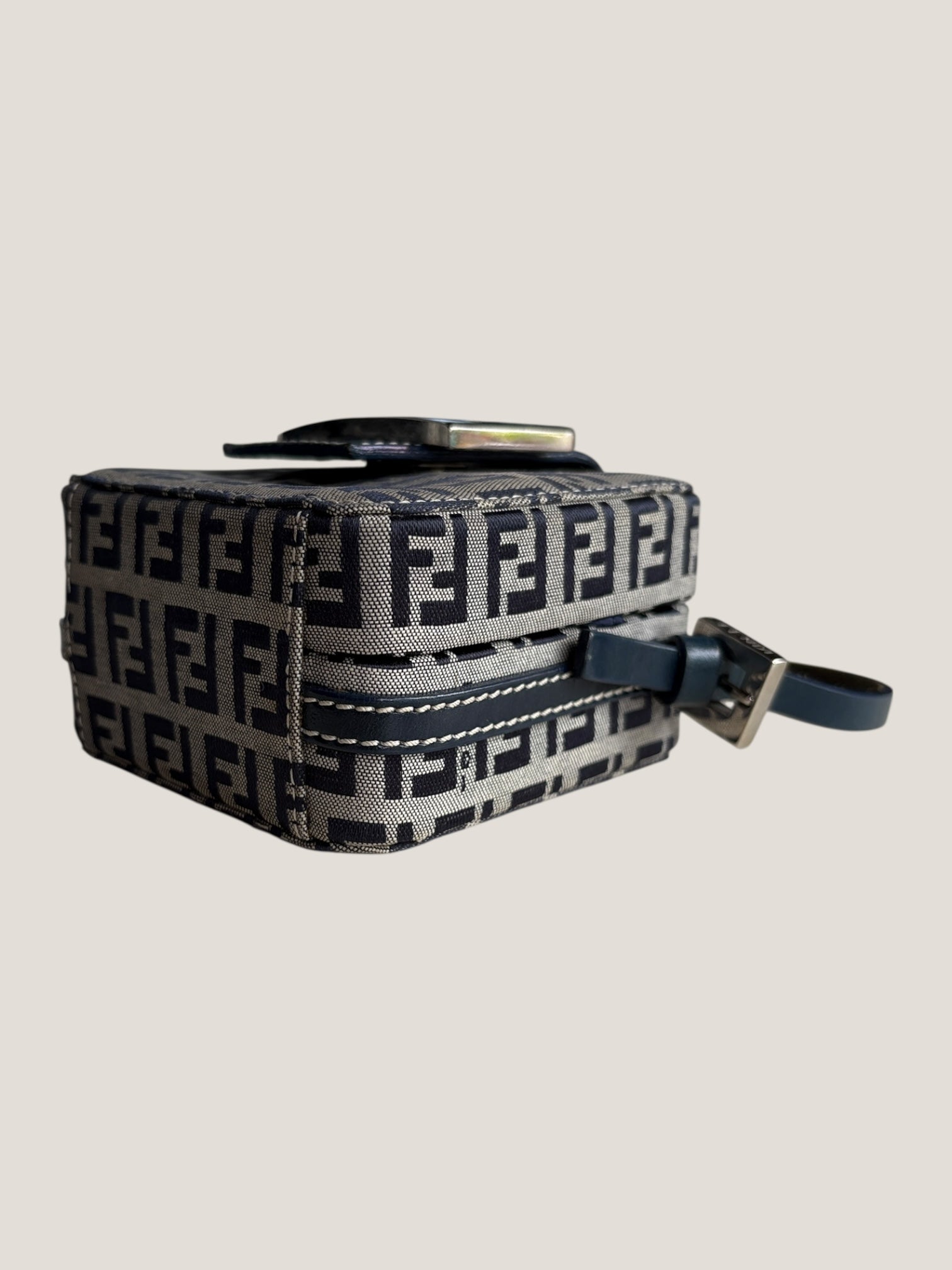 Fendi Mini Baguette Zucchino Blu/Grigio