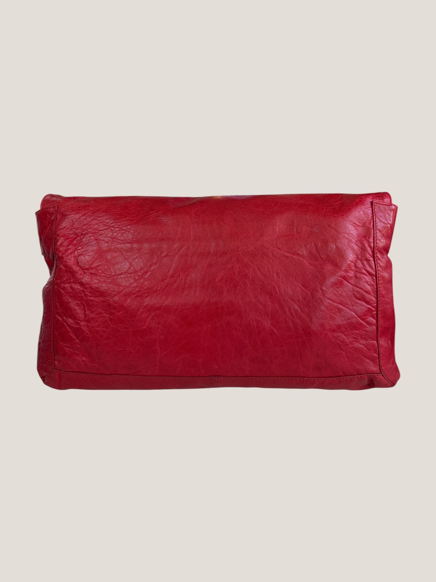 Fendi Baguette in pelle rossa intrecciata