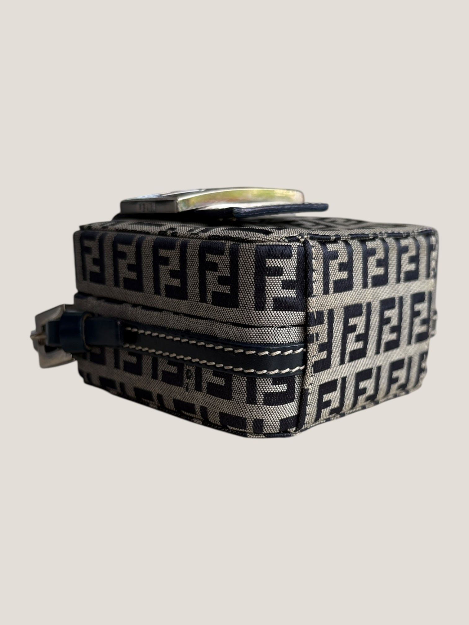 Fendi Mini Baguette Zucchino Blu/Grigio