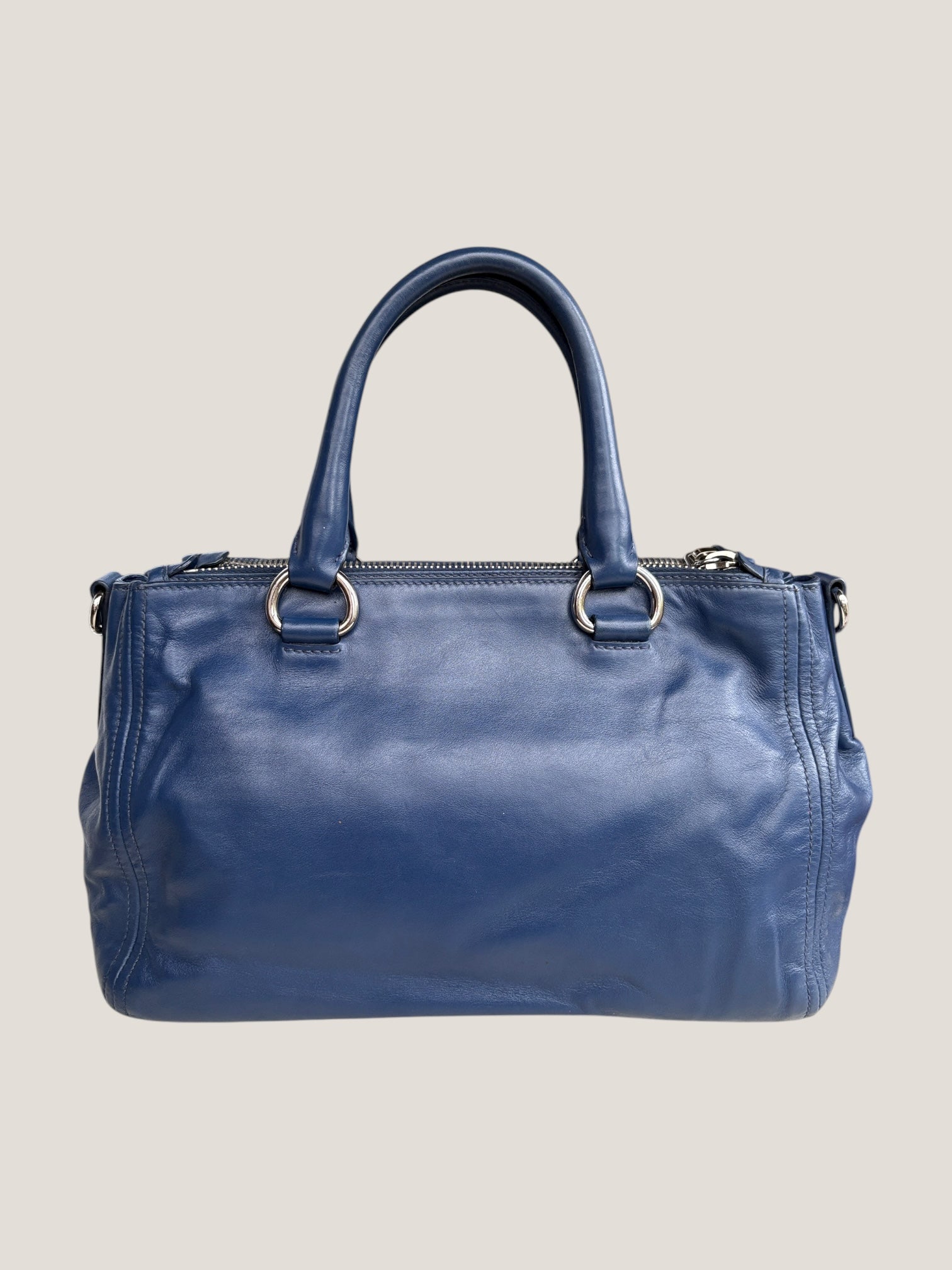 PRADA BOWLER IN PELLE BLU