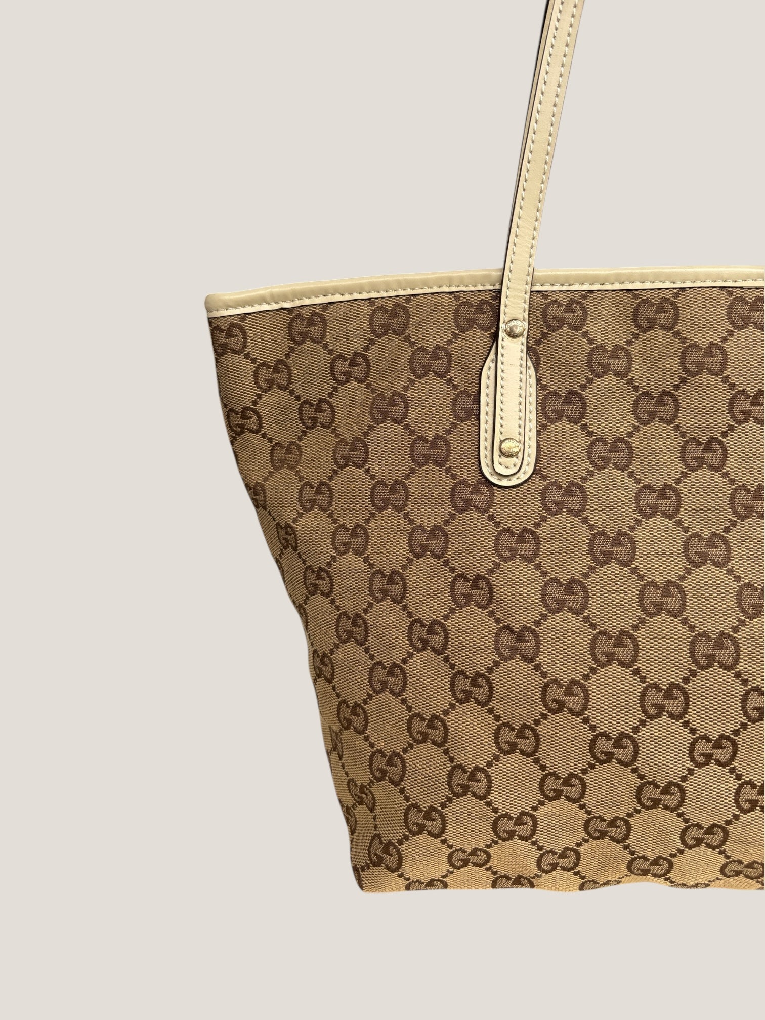 GUCCI GG CANVAS TOTE “DOG PATCH”