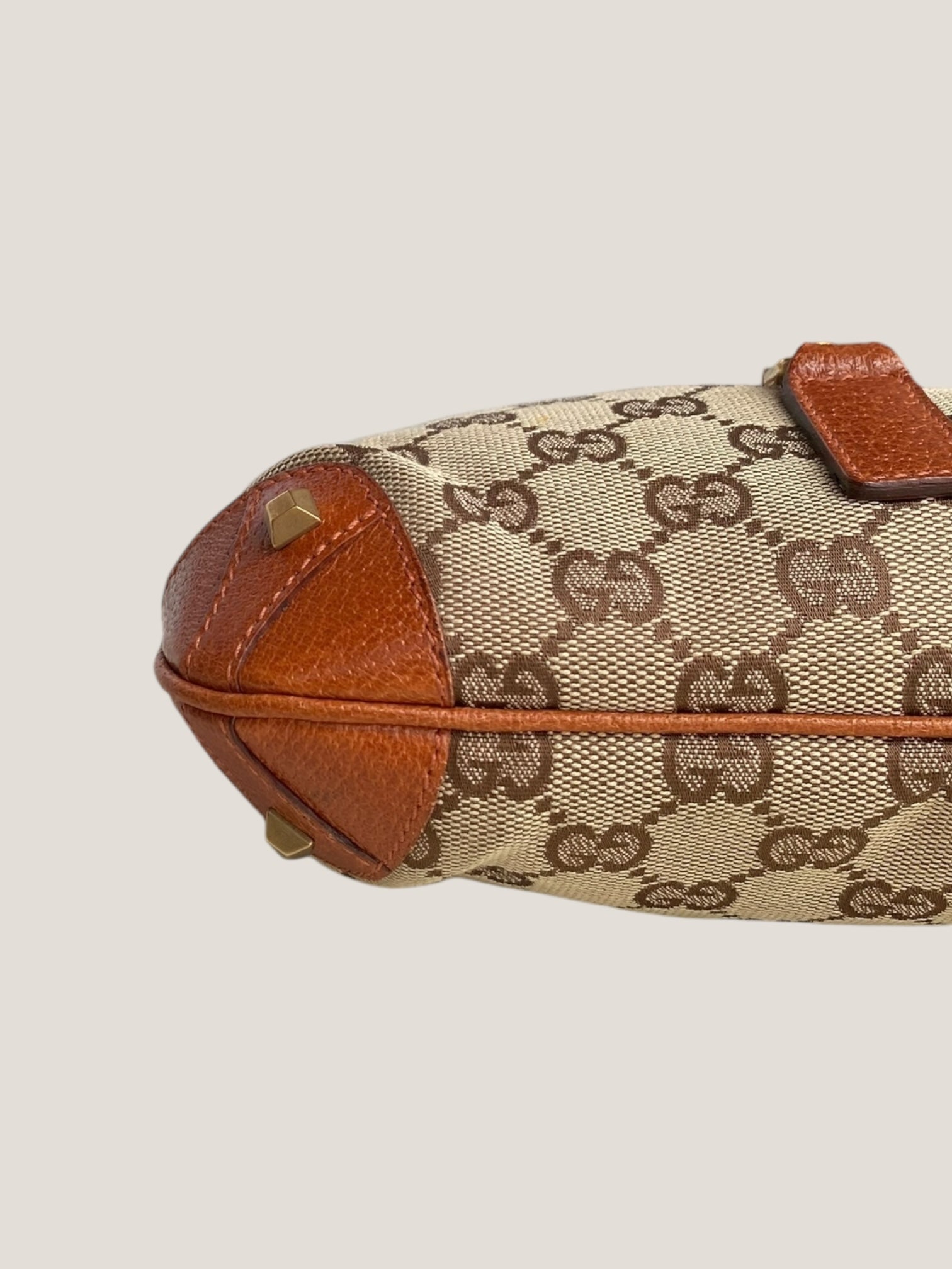 Gucci Jackie in tela GG con finiture in pelle cuoio