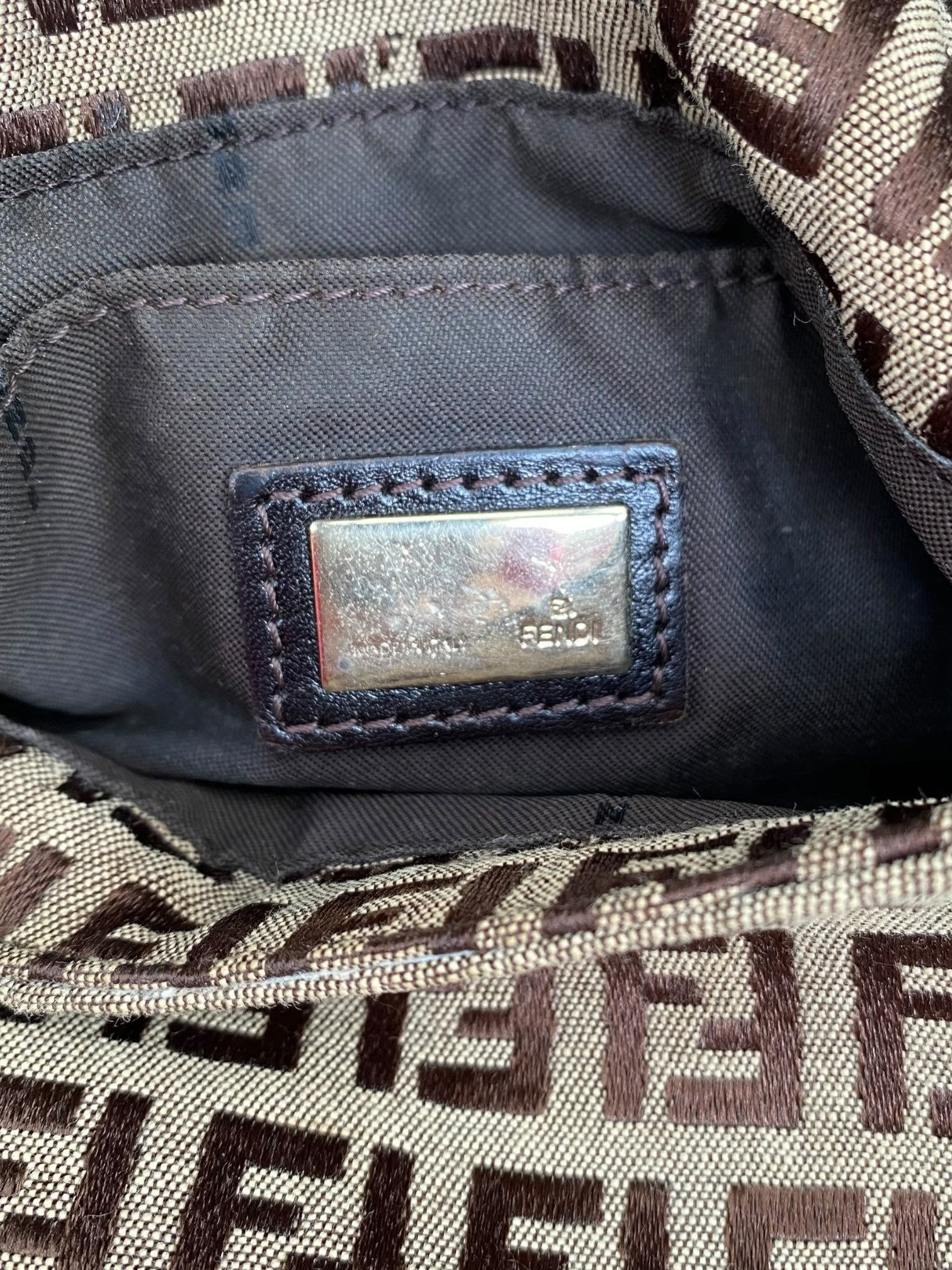 Fendi Mini Baguette in canvas monogram