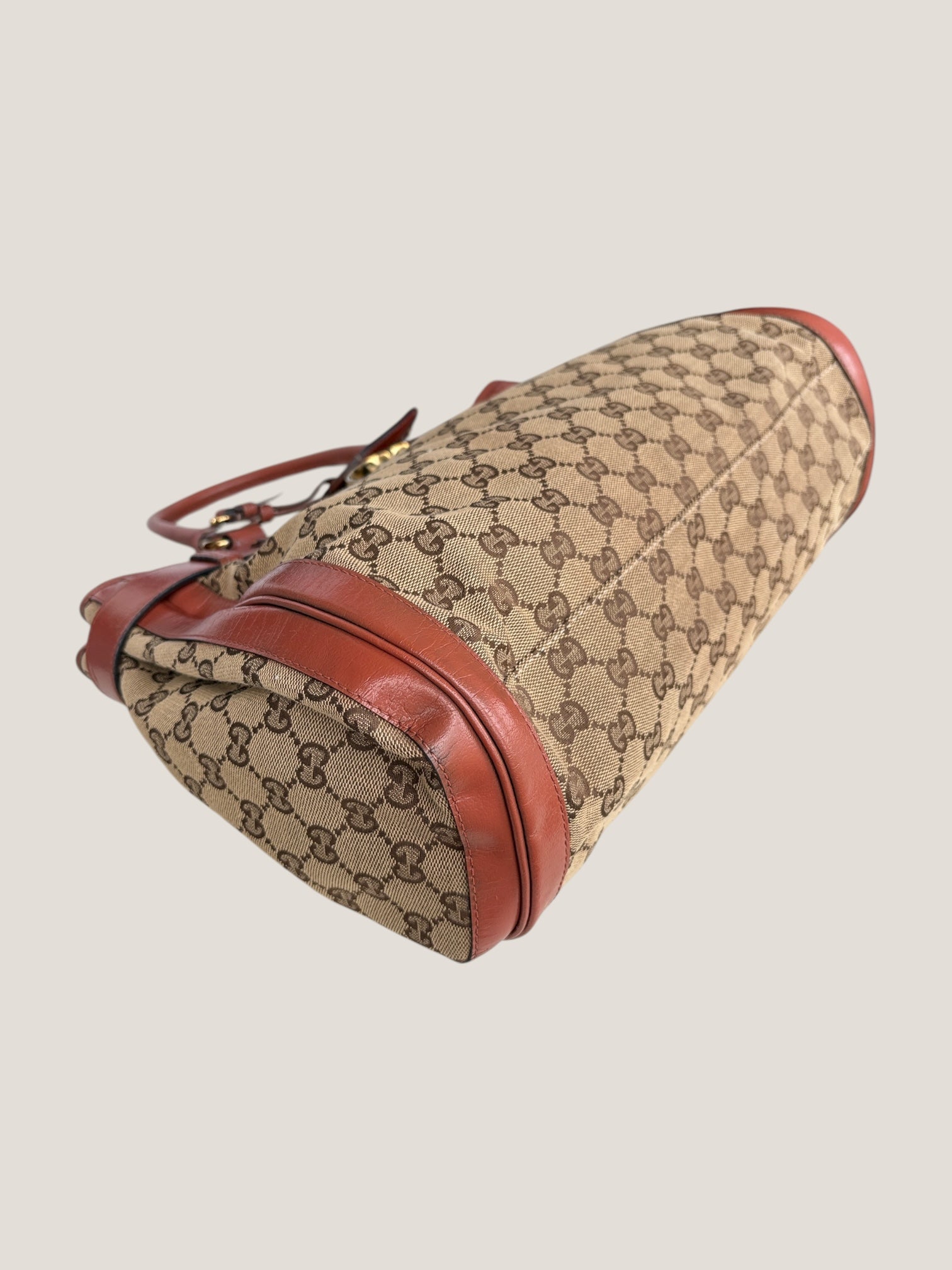 Gucci GG Canvas Tote Marrone Ruggine