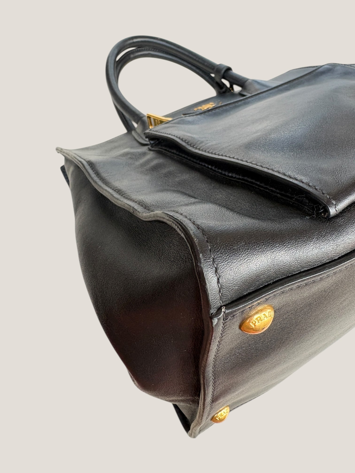 PRADA Tote Bag in Pelle Nera