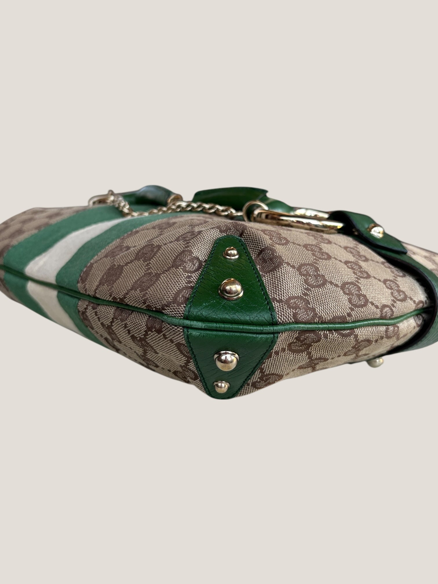 Gucci Horsebit Hobo GG Canvas Verde