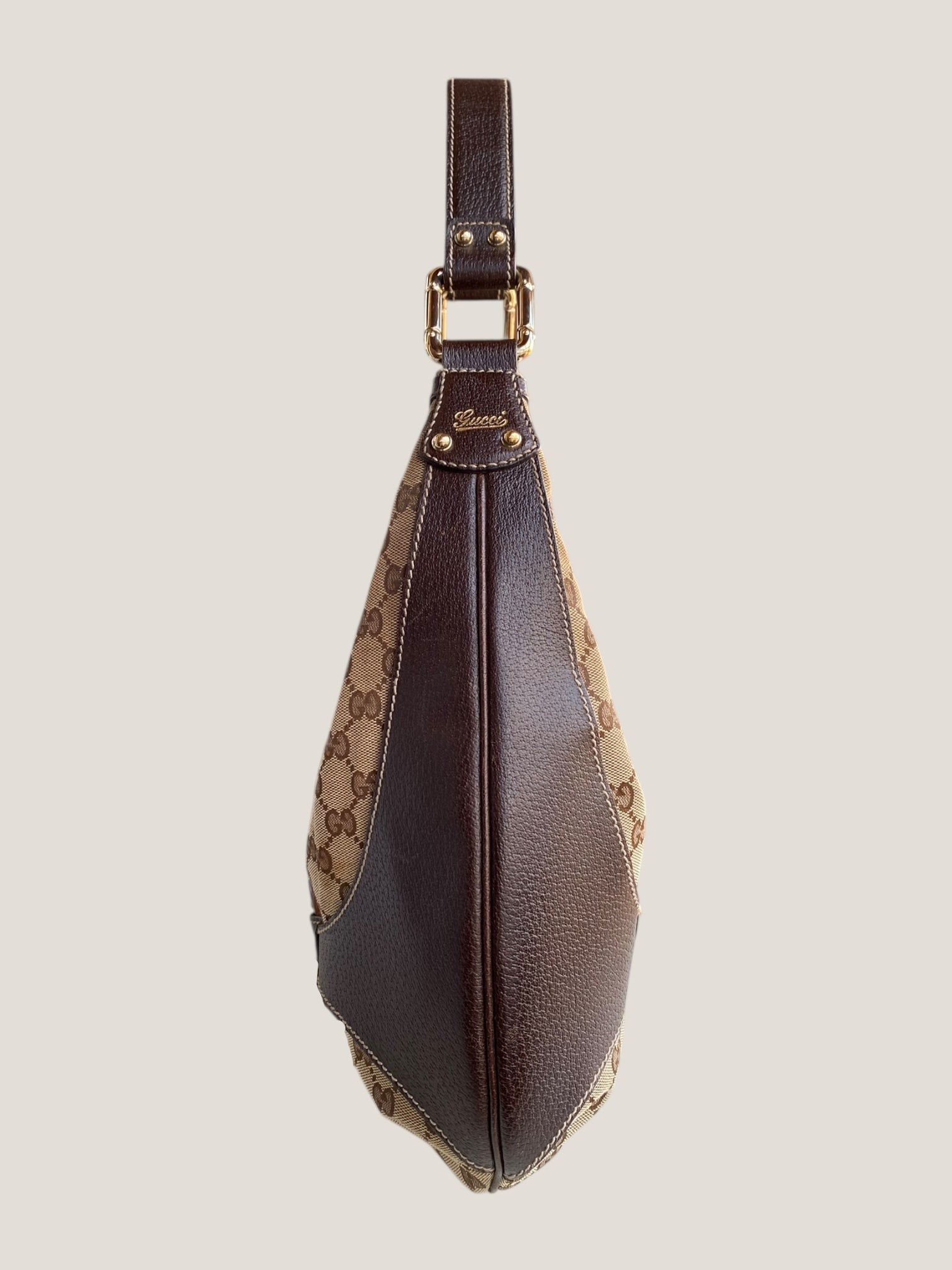 Gucci Hobo con dettaglio bamboo e tessuto GG