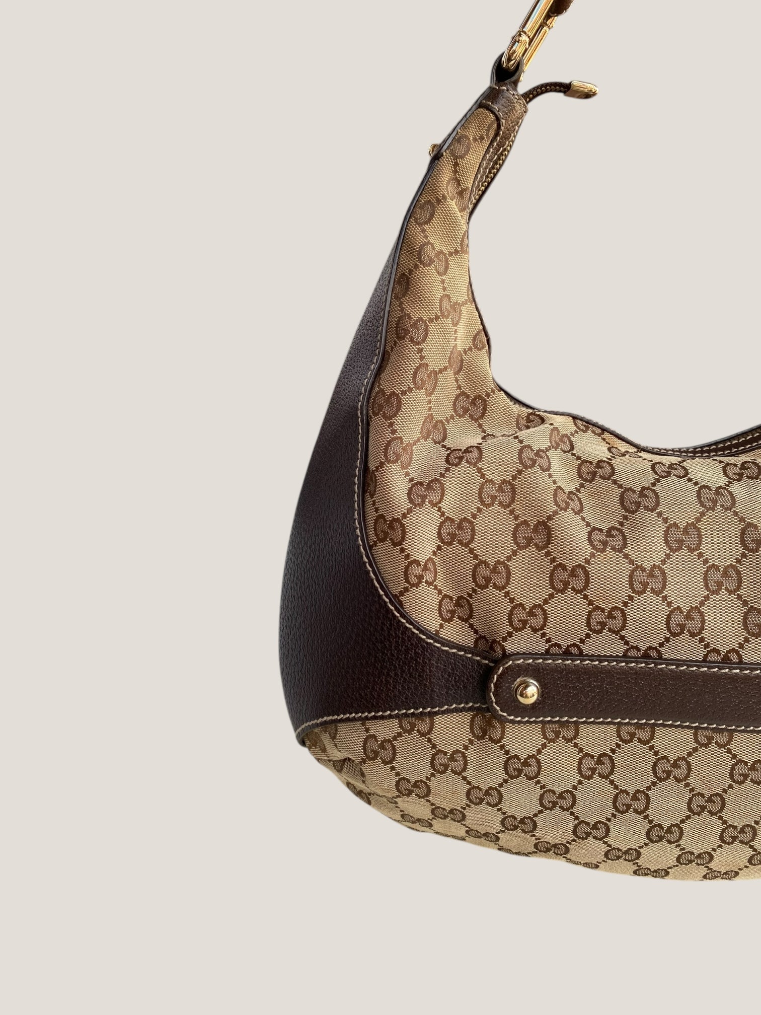 Gucci Hobo con dettaglio bamboo e tessuto GG