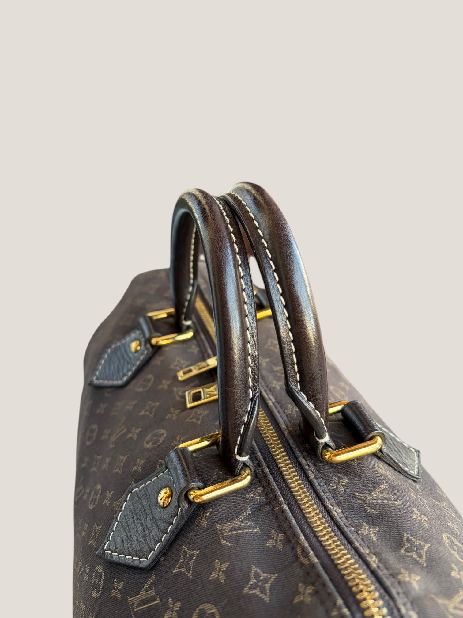 Louis Vuitton Speedy 30 Mini Lin Marrone