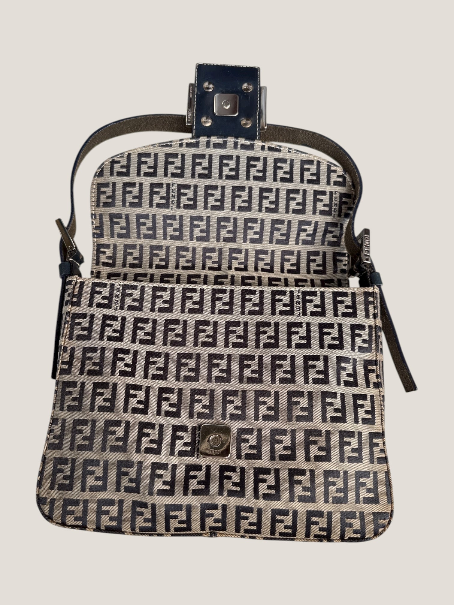 Fendi Baguette Blue Zucchino