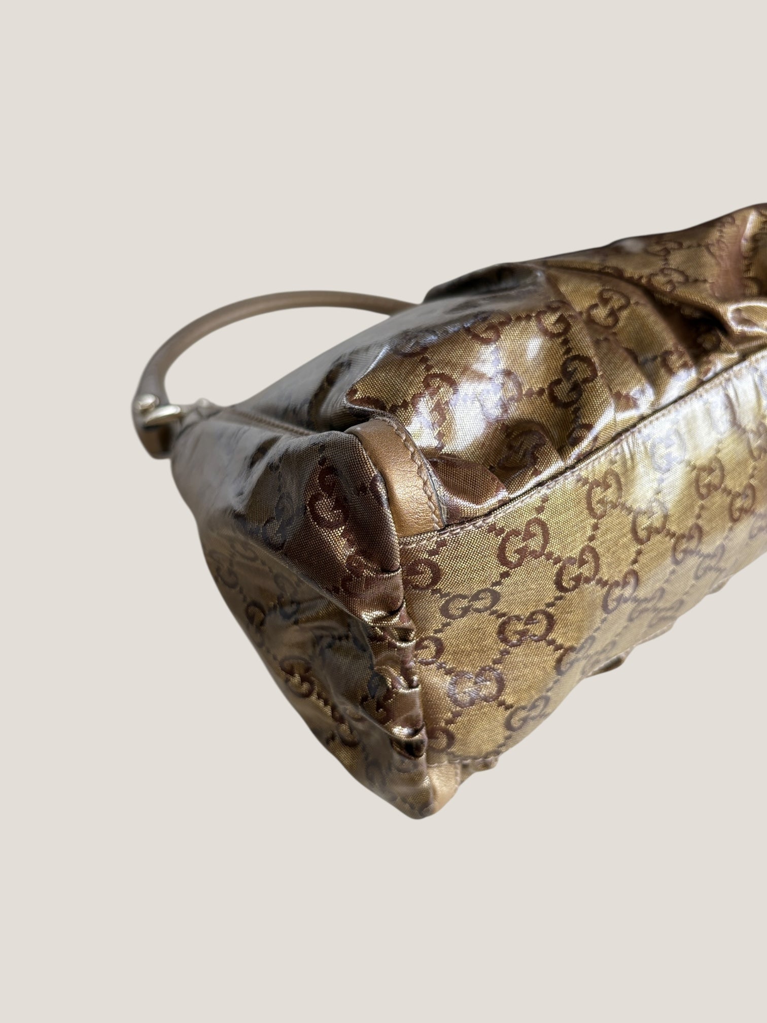 Gucci D ring Crystal Bronzo