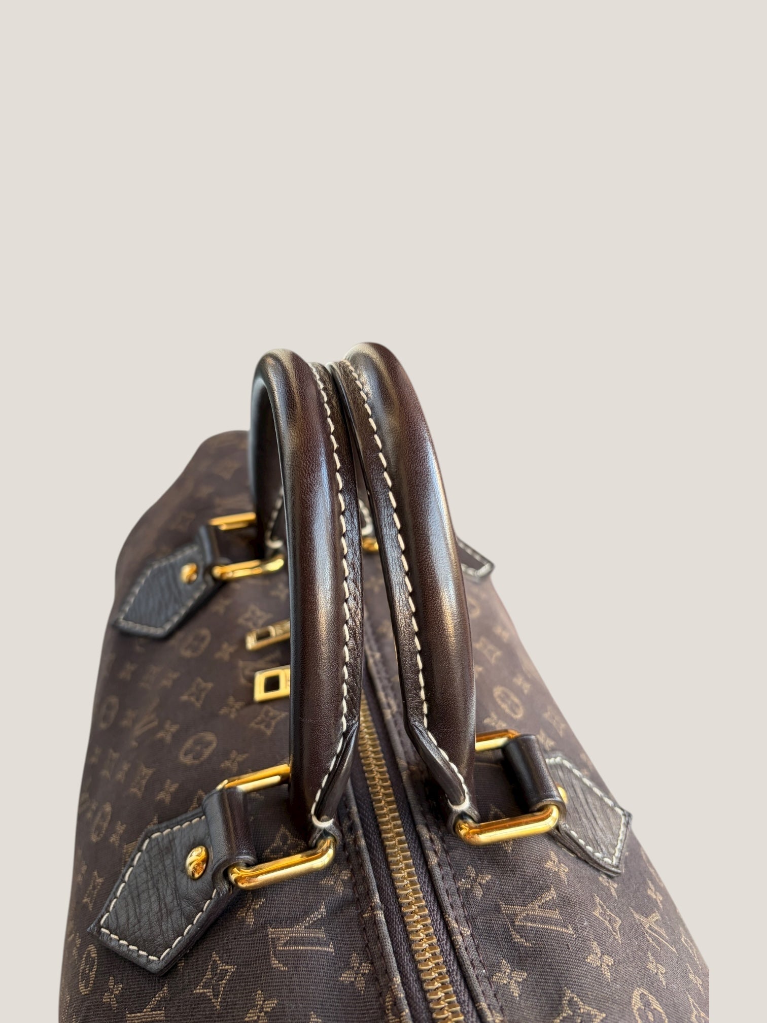 Louis Vuitton Speedy 30 Mini Lin Marrone