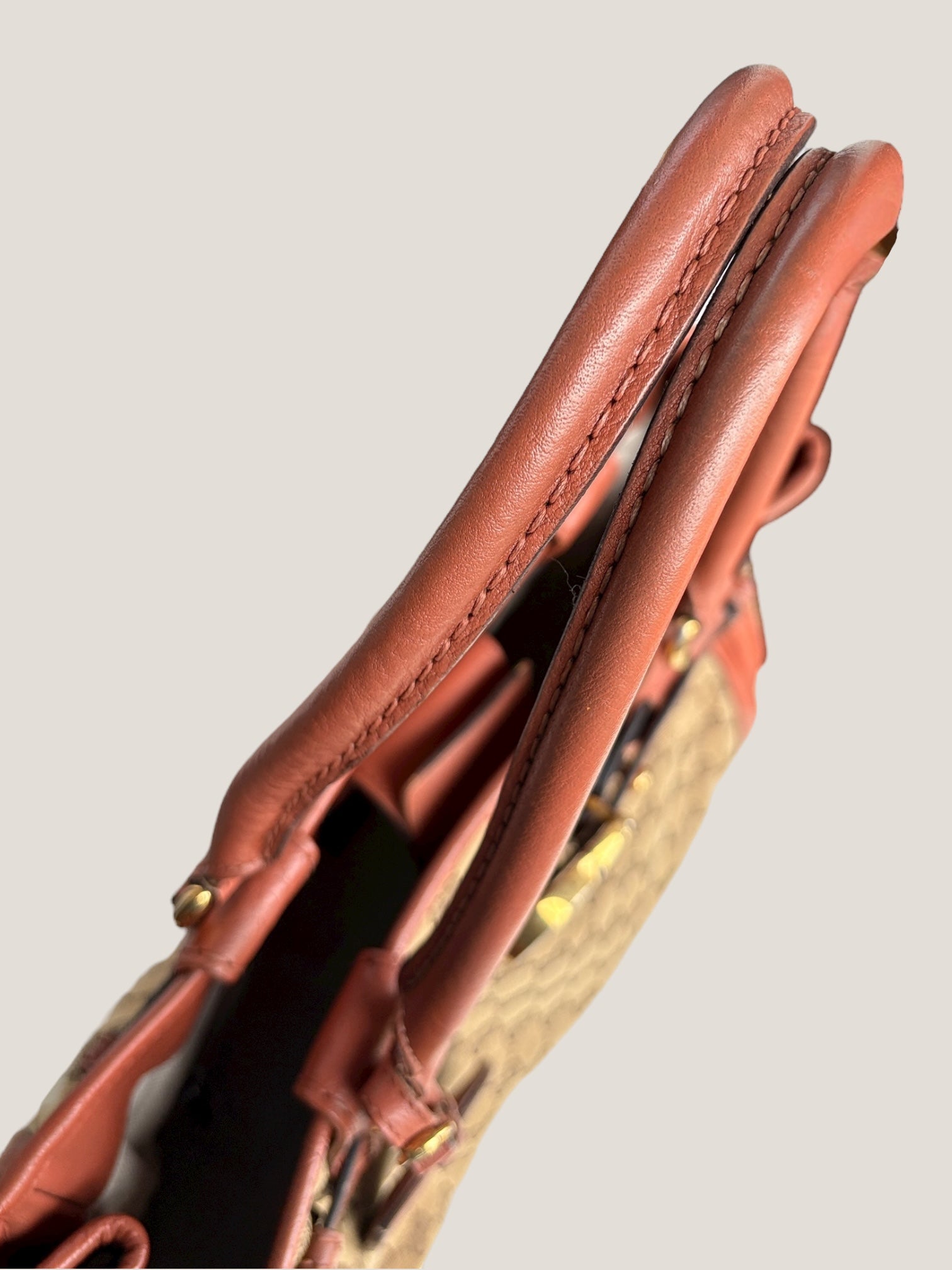 Gucci GG Canvas Tote Marrone Ruggine