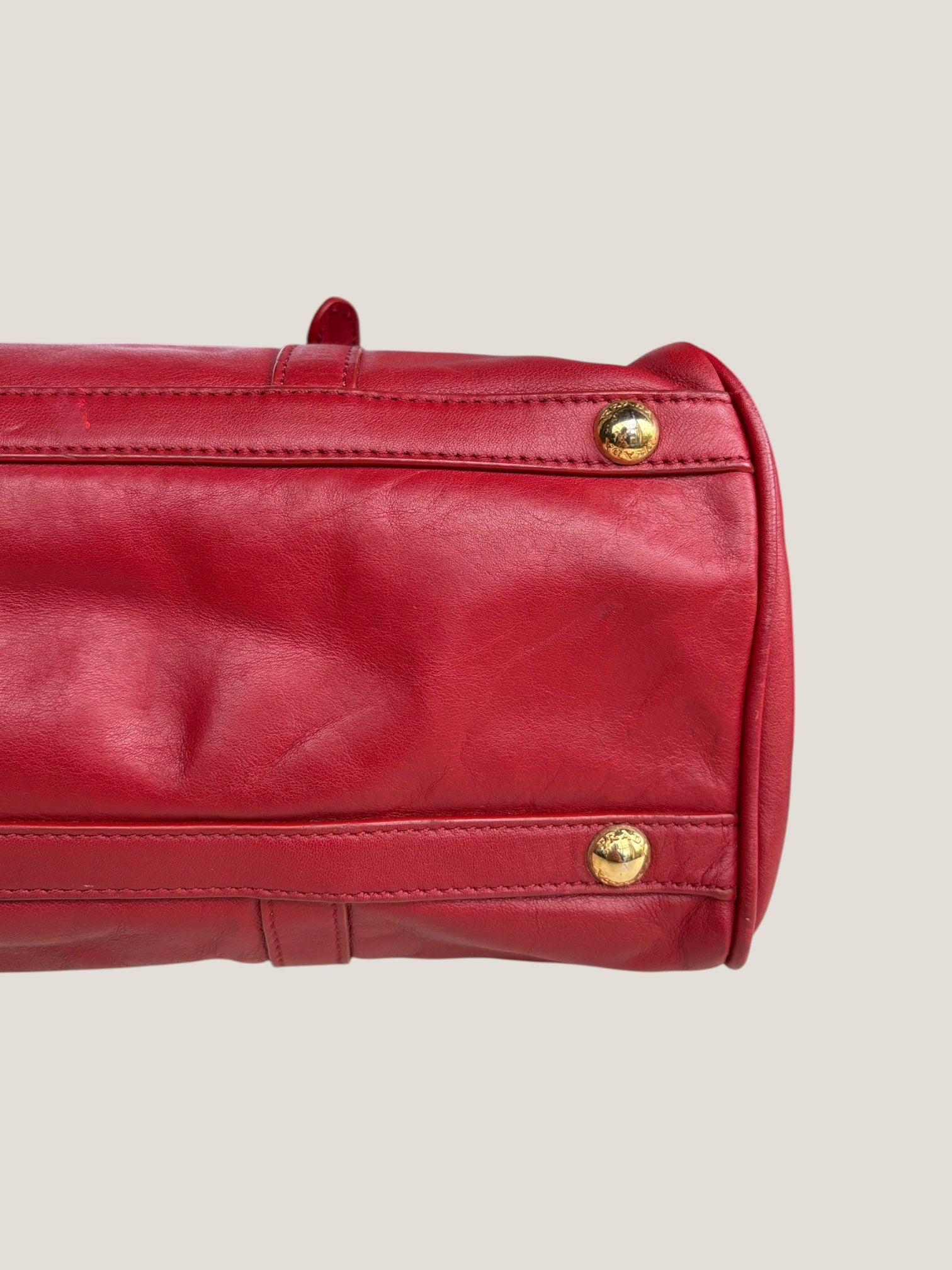 PRADA BOSTON IN PELLE ROSSA