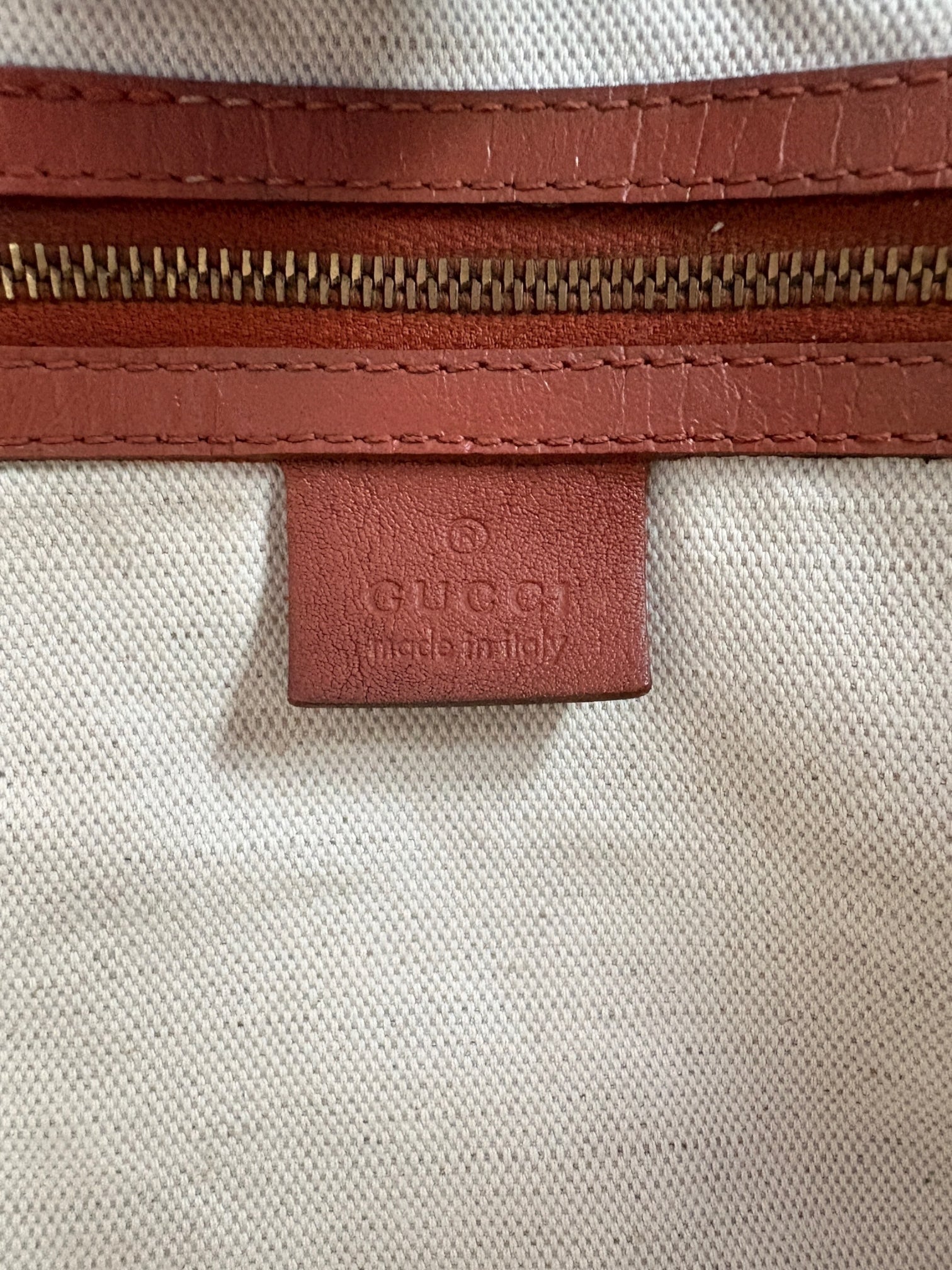 Gucci GG Canvas Tote Marrone Ruggine