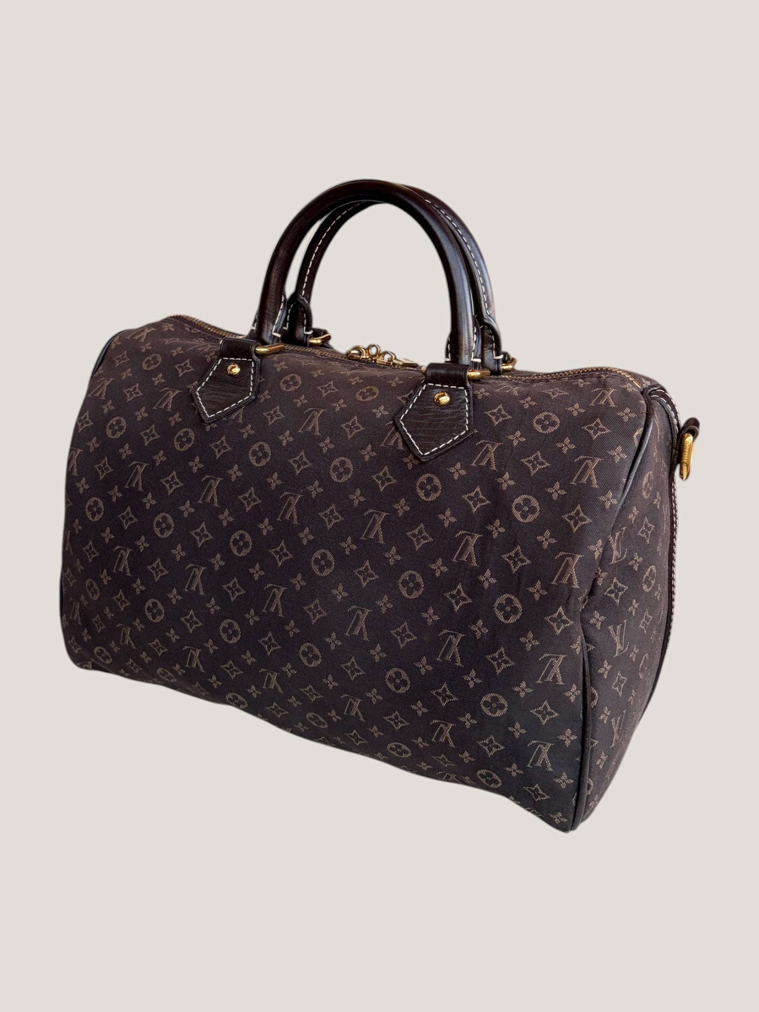Louis Vuitton Speedy 30 Mini Lin Marrone