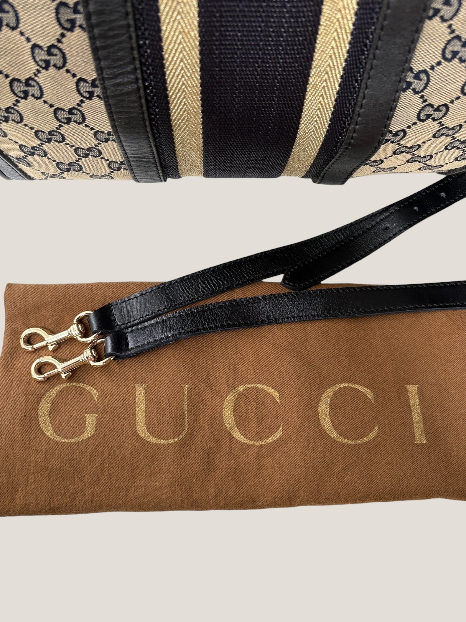 Gucci Boston GG Canvas con Web