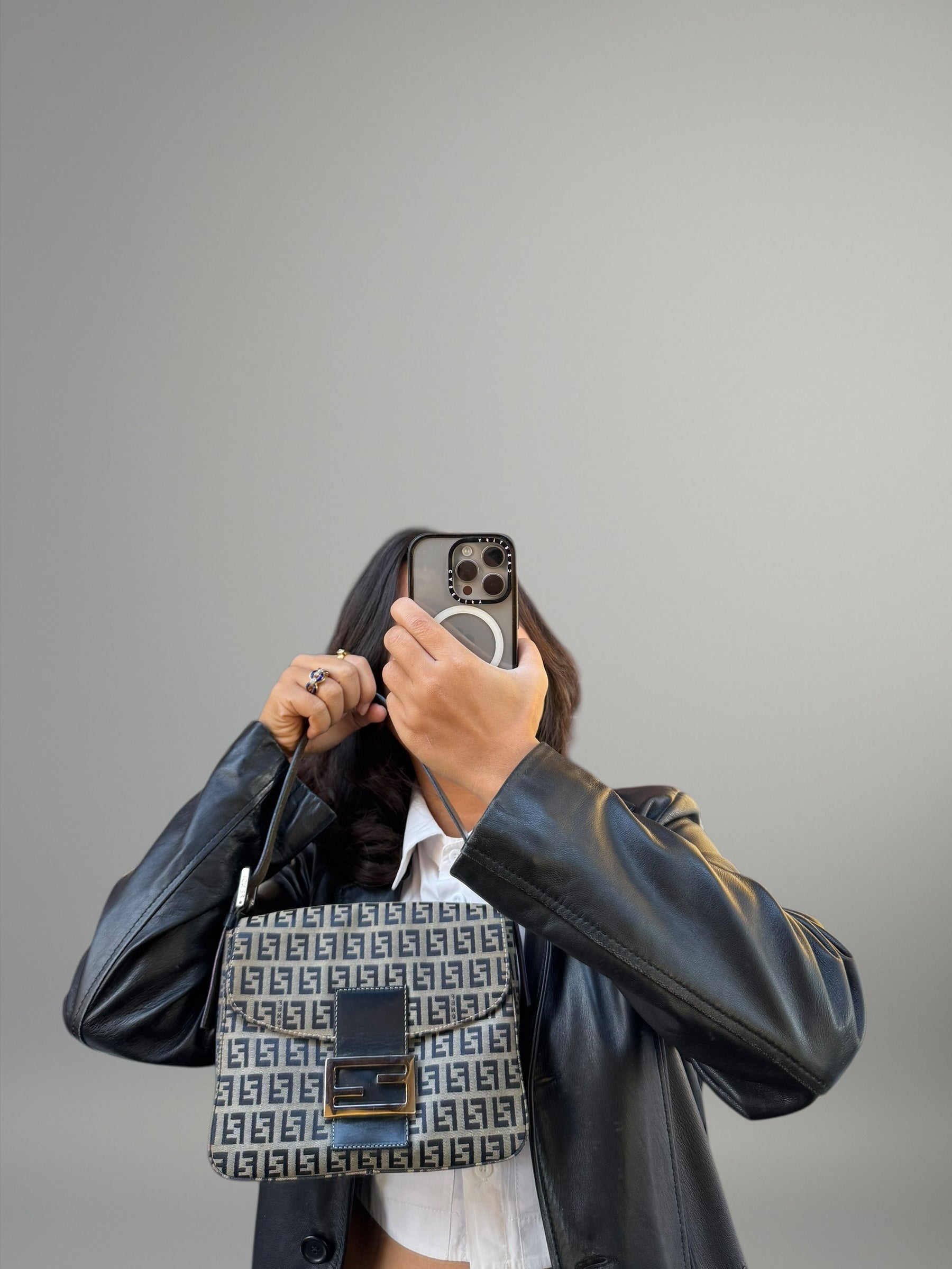 Fendi Baguette Blue Zucchino