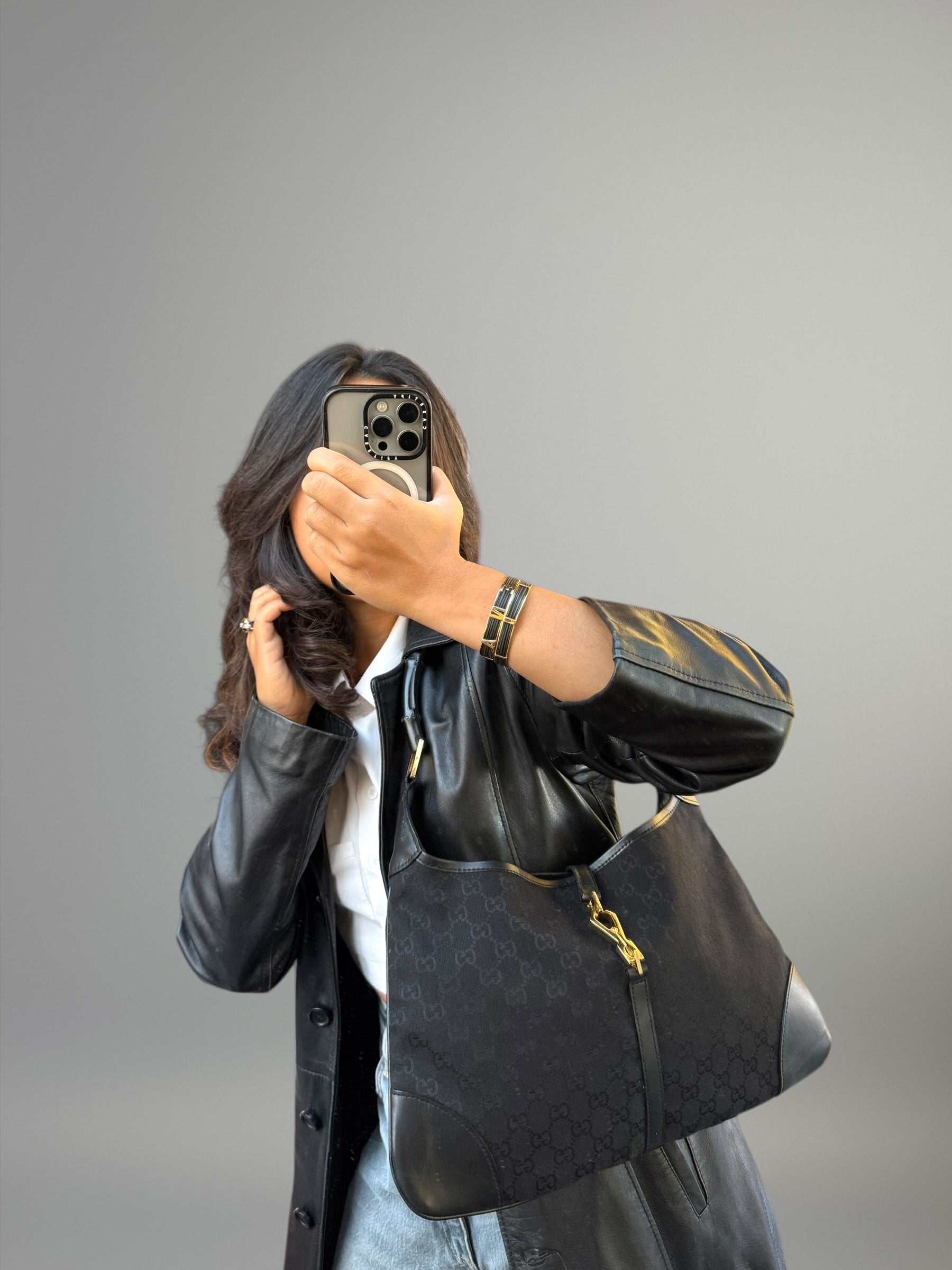 Gucci Jackie GG Monogram Bamboo