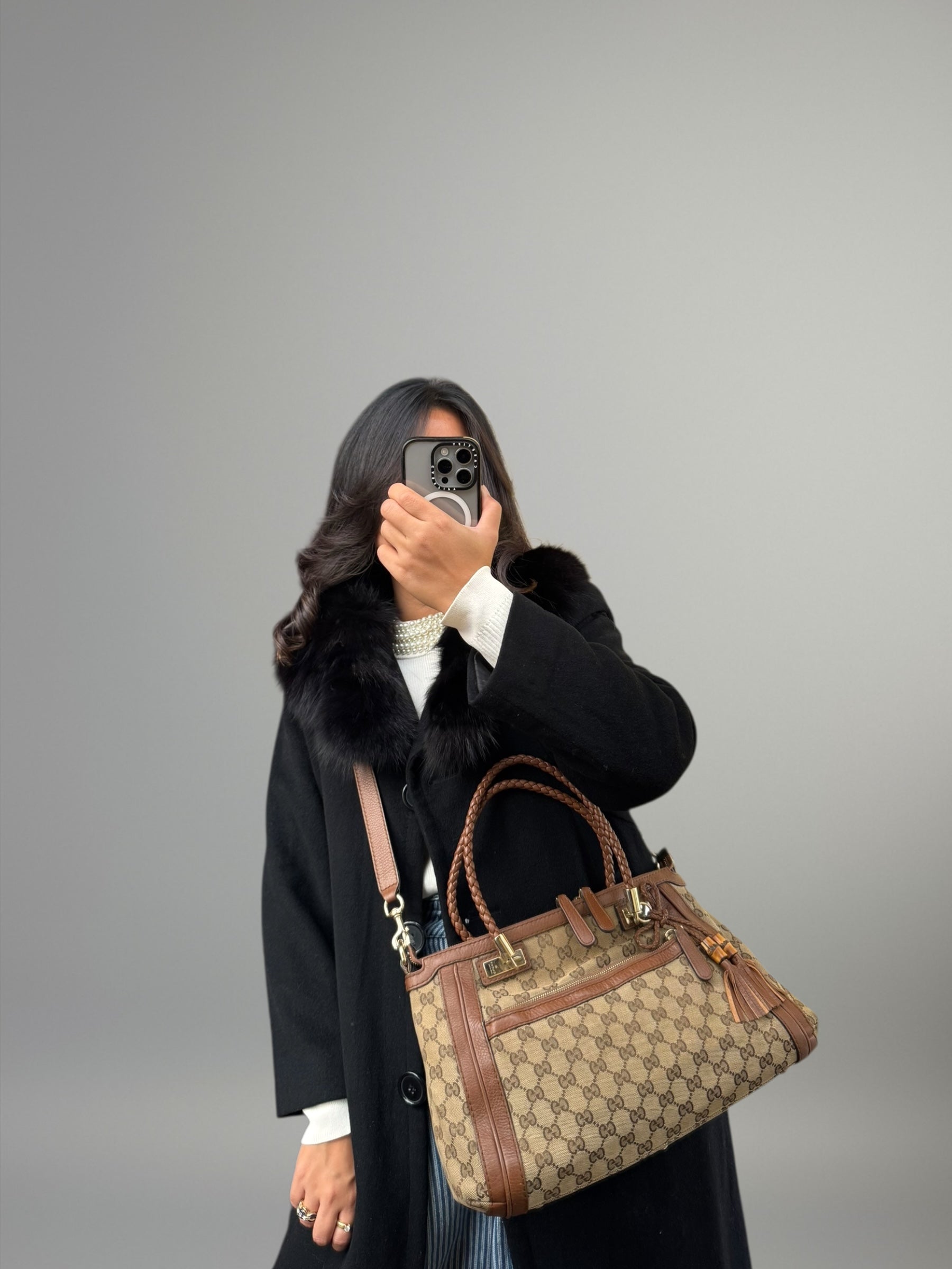 Gucci Bella GG Canvas Bamboo