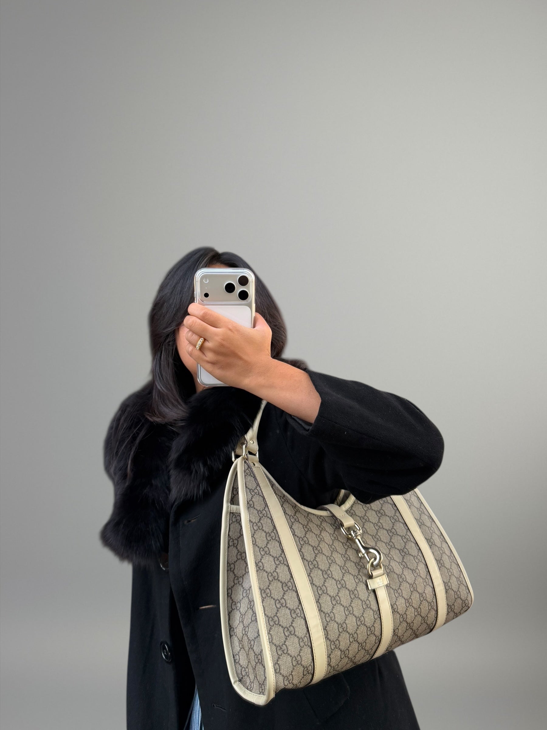 Gucci Jackie Hobo GG Supreme Bianco