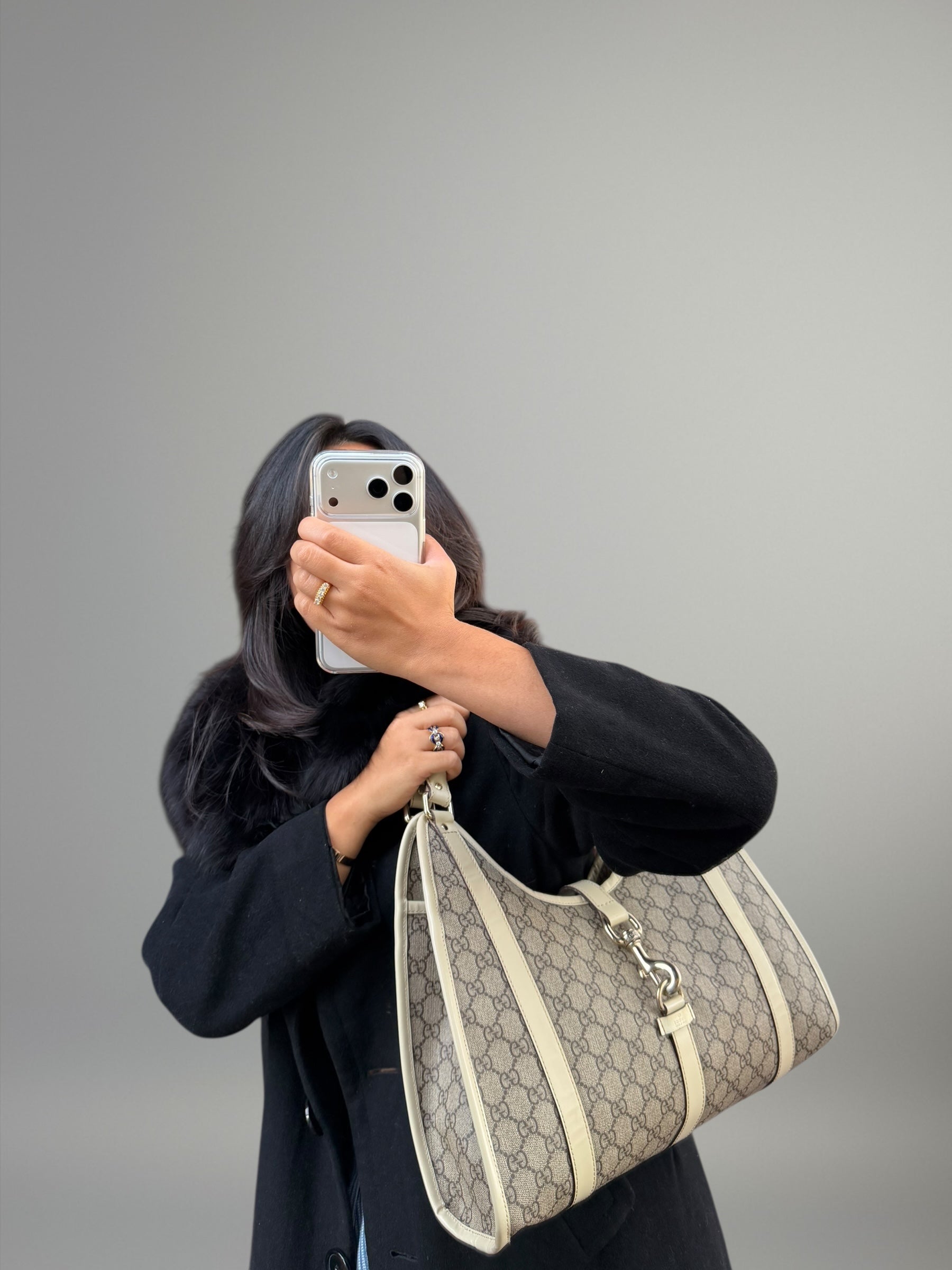 Gucci Jackie Hobo GG Supreme Bianco