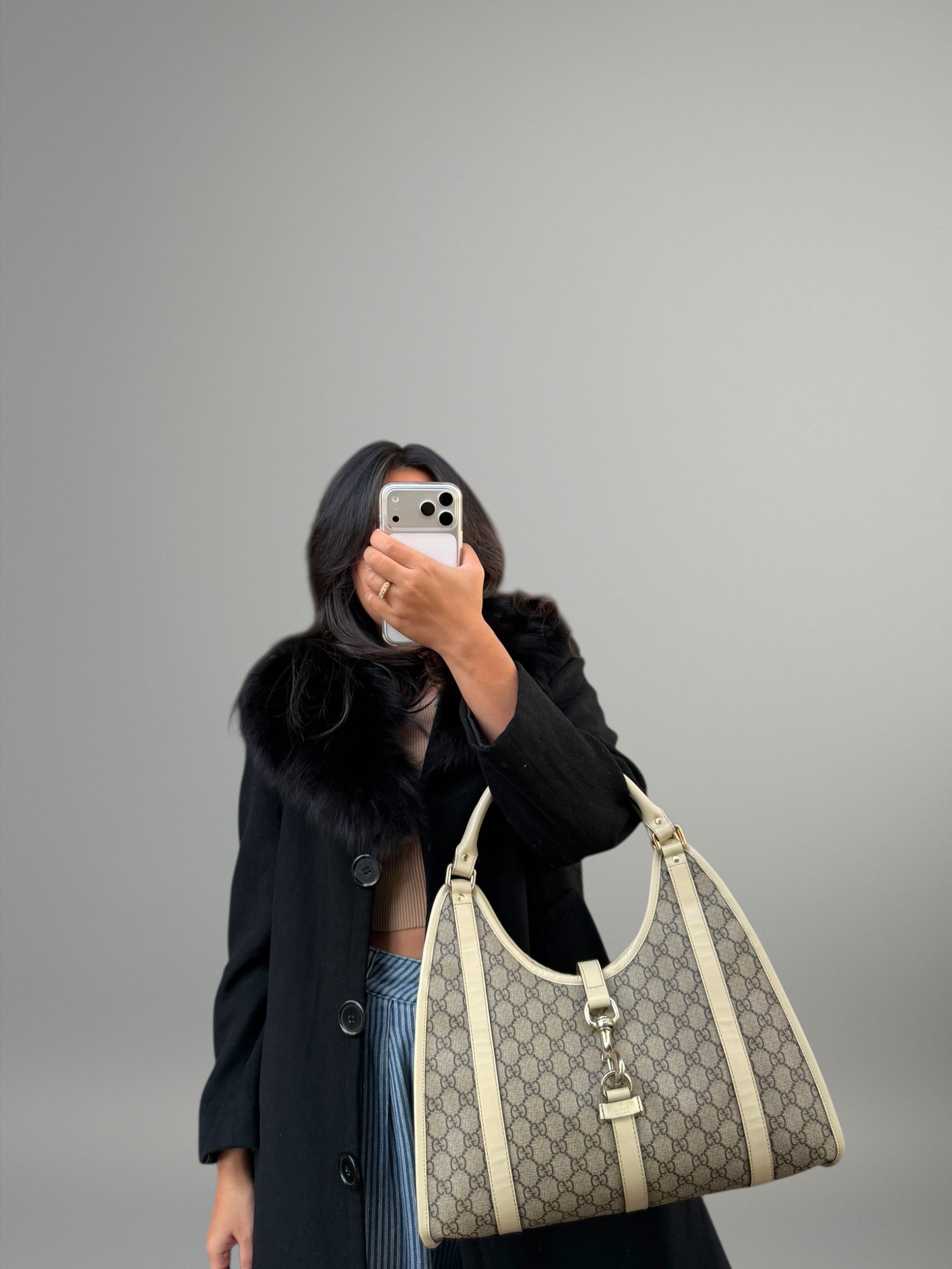 Gucci Jackie Hobo GG Supreme Bianco