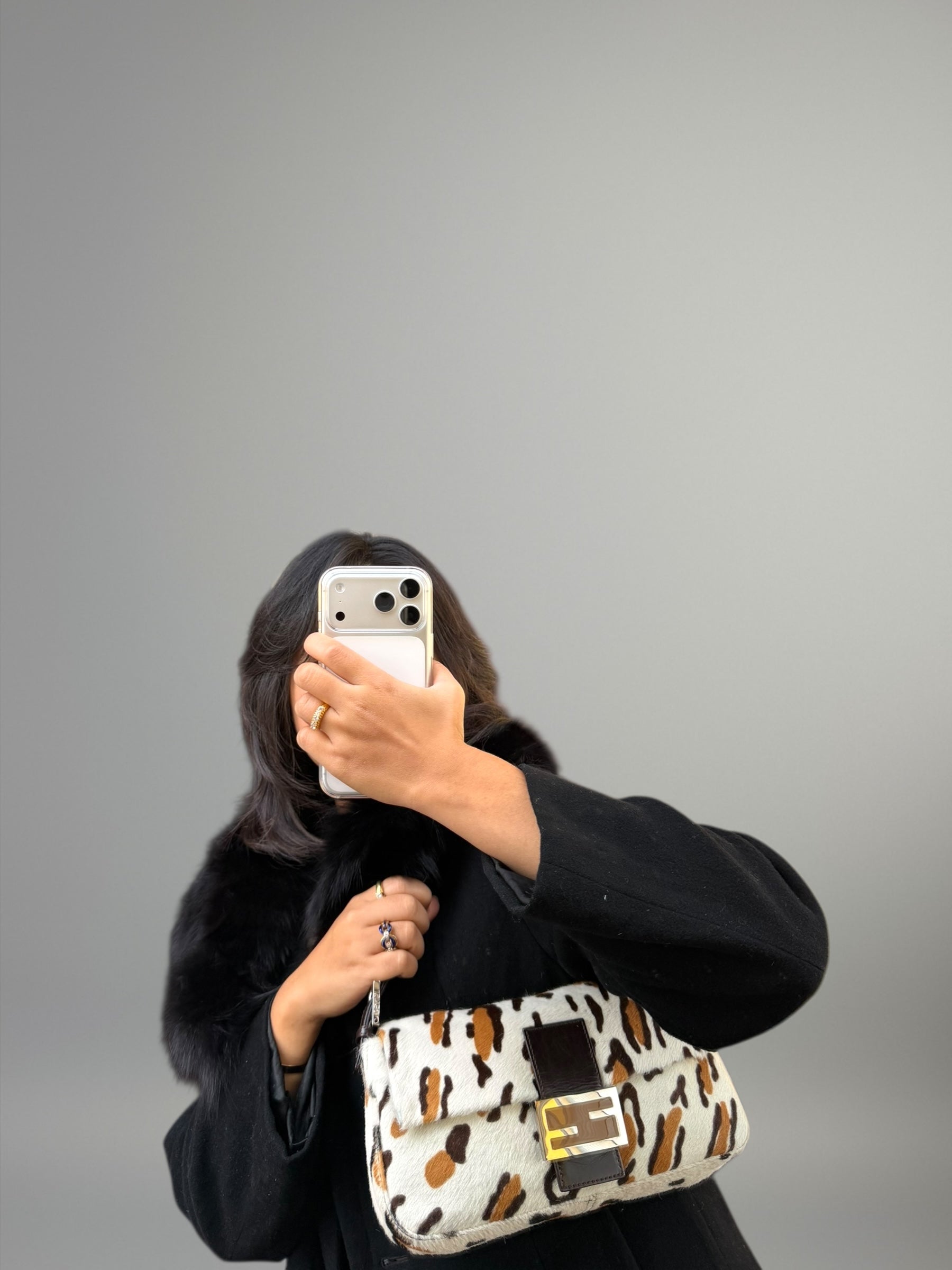 Fendi Baguette Pony Hair Maculata