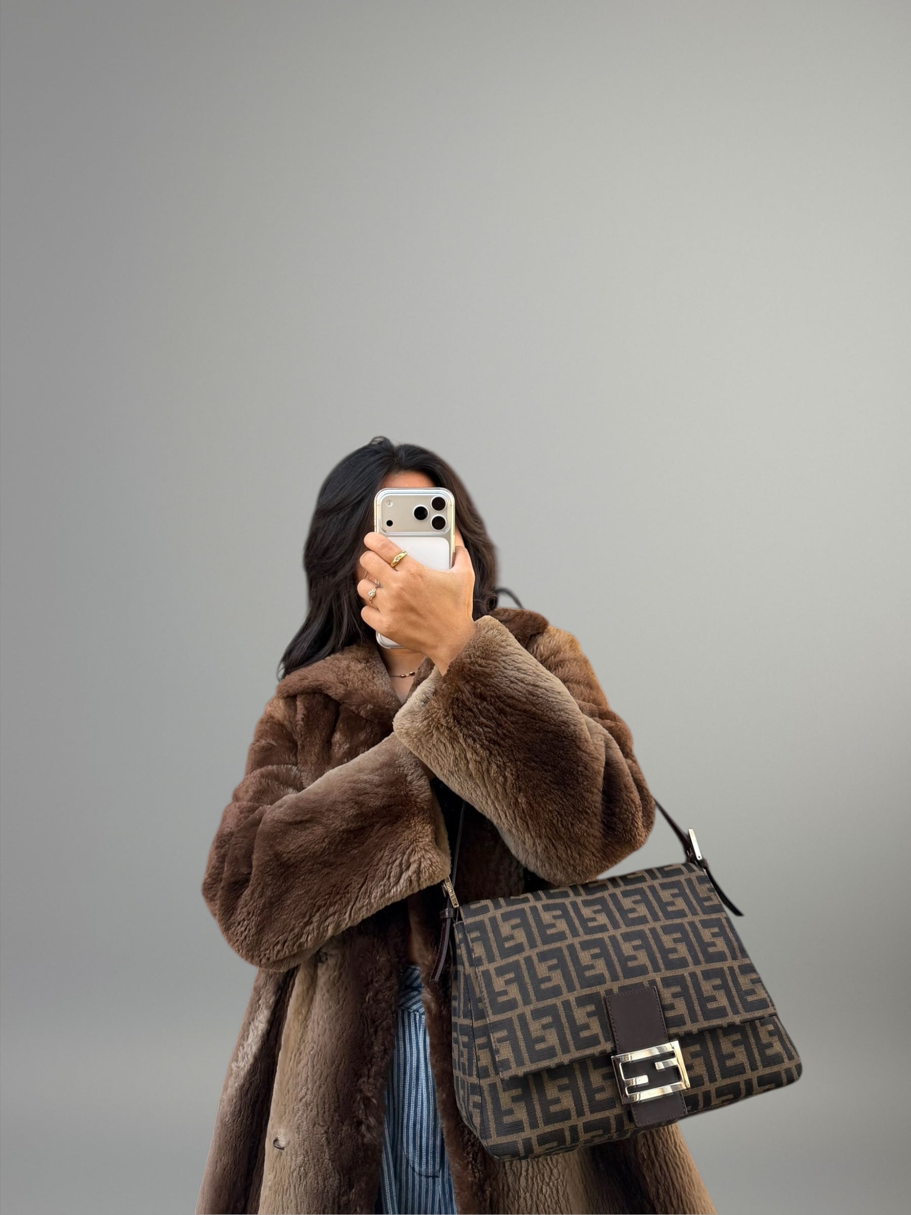 Fendi Mamma Baguette Zucca