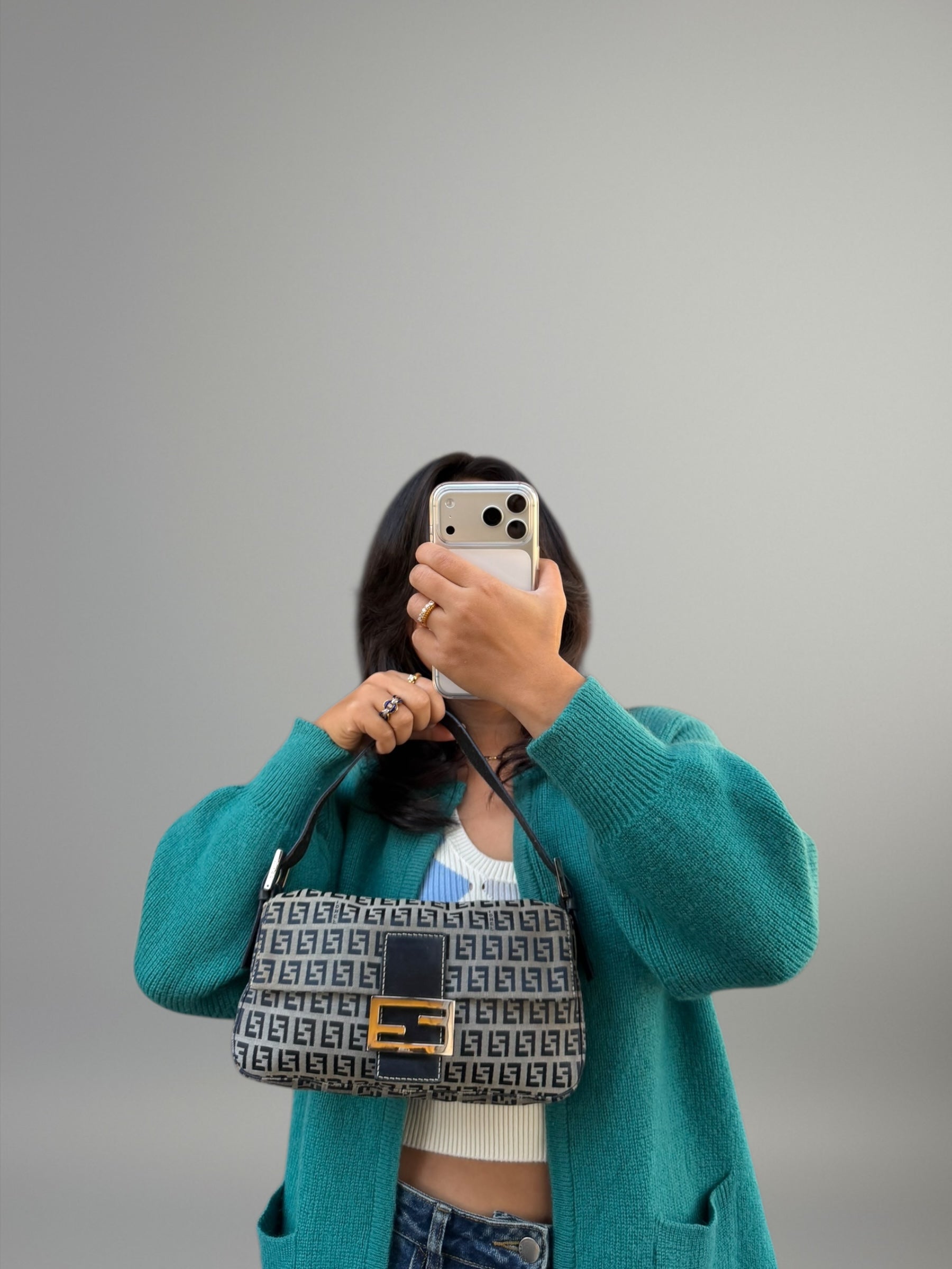 Fendi Baguette Zucchino Blu Notte