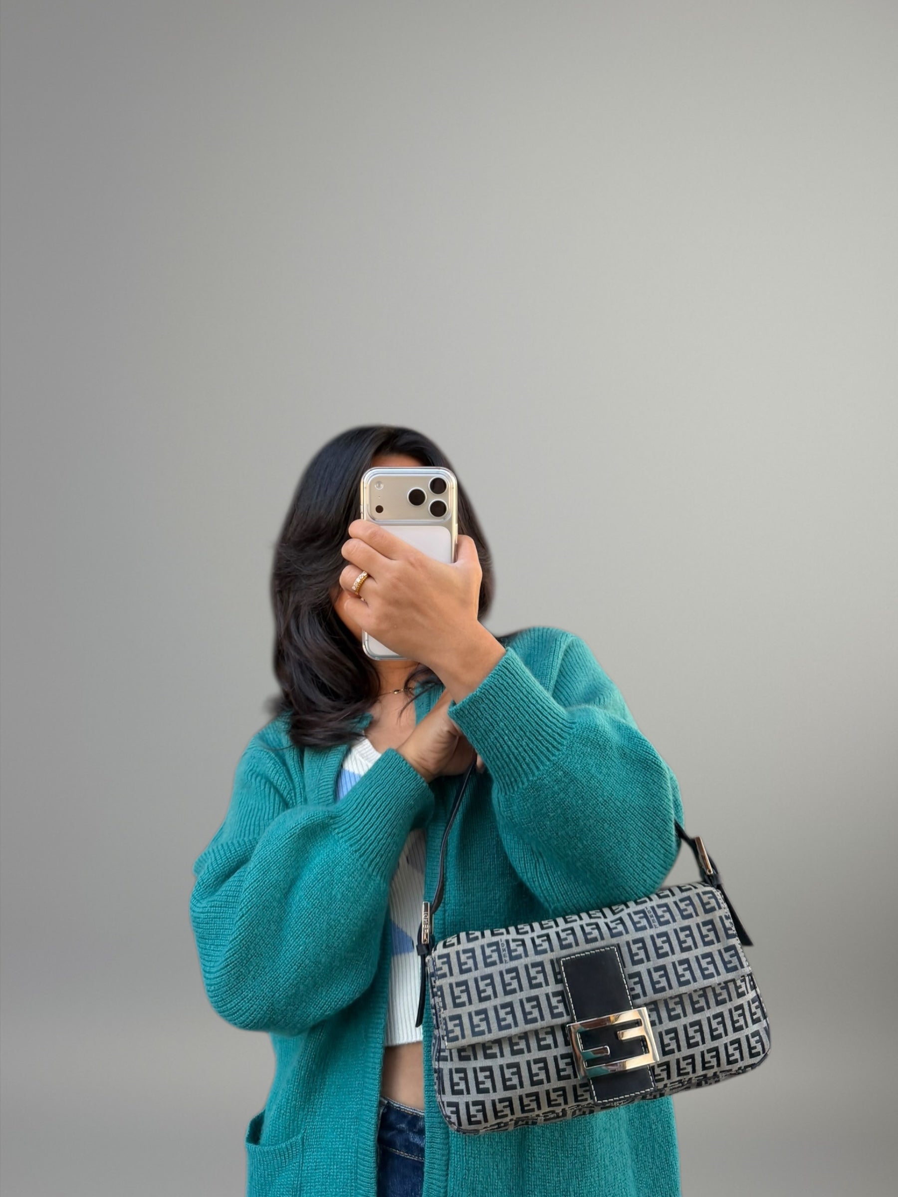 Fendi Baguette Zucchino Blu Notte