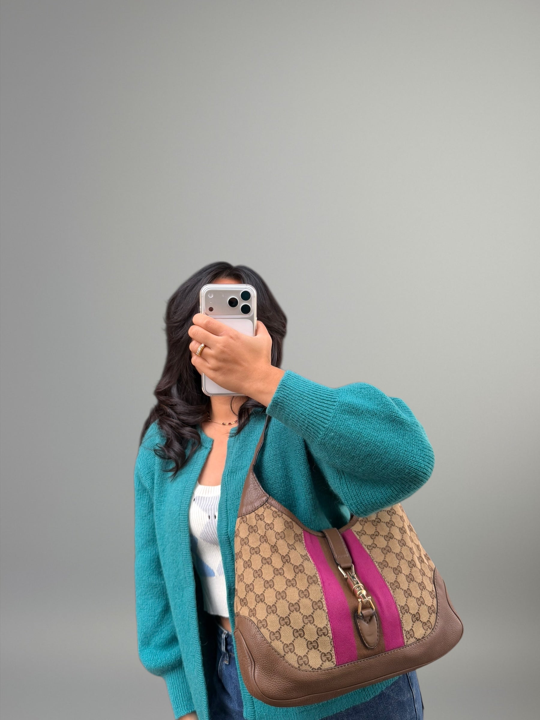 Gucci Jackie Rosa GG Canvas