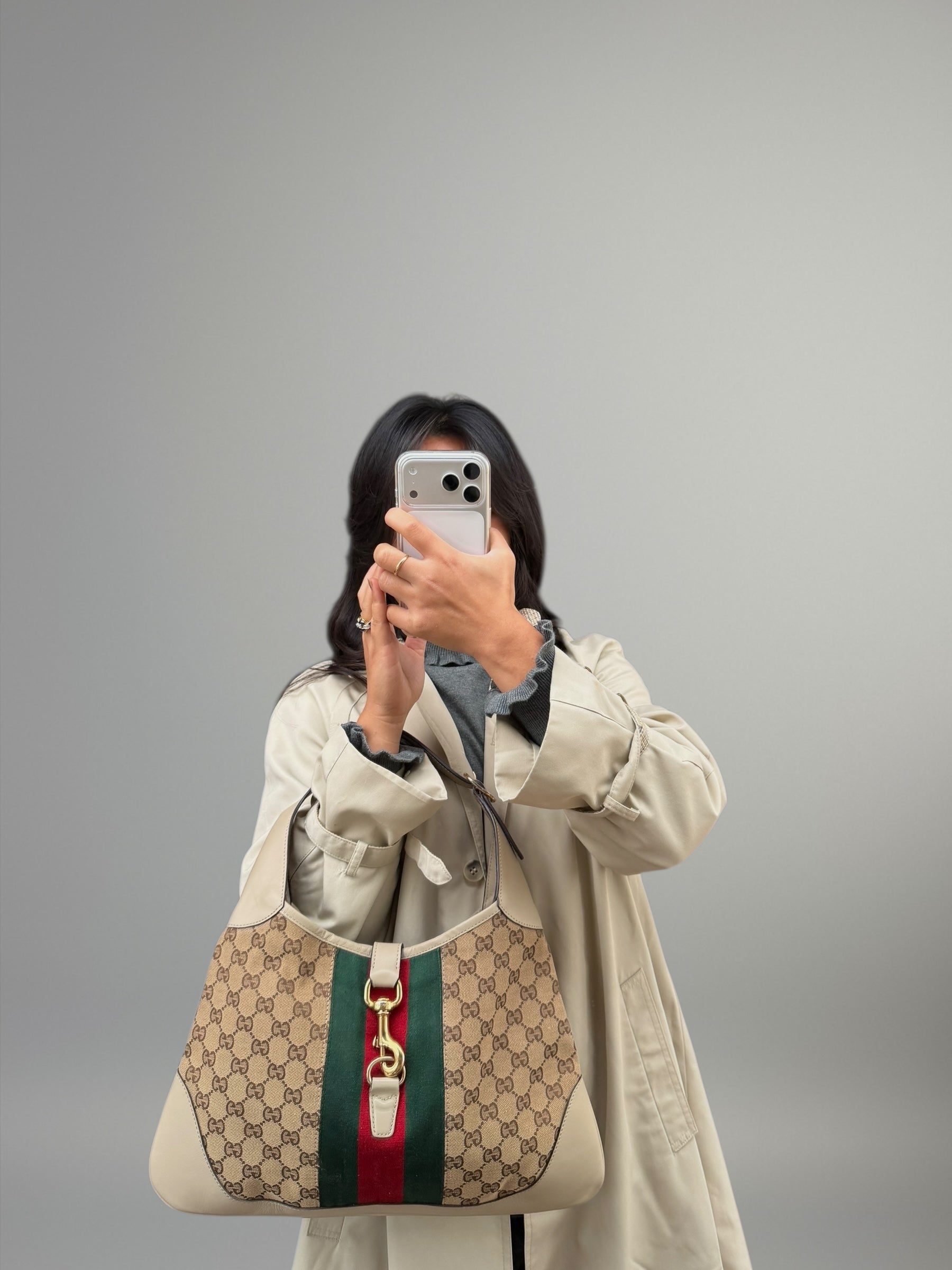 Gucci Jackie GG canvas con banda web