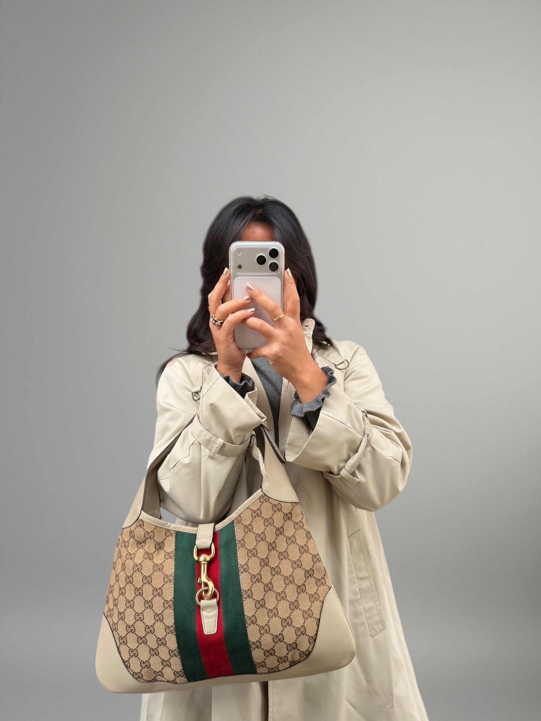 Gucci Jackie GG canvas con banda web